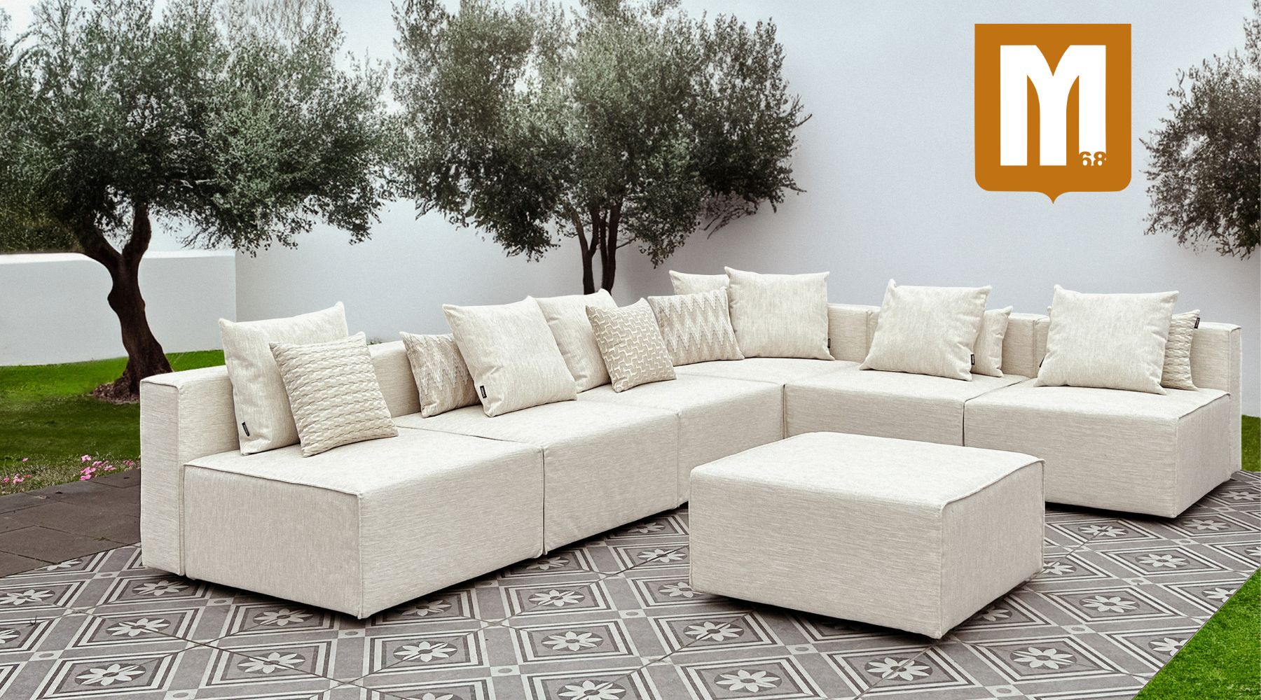 outdoor loungeset Random, de duurzame buitenbank van Bubalou
