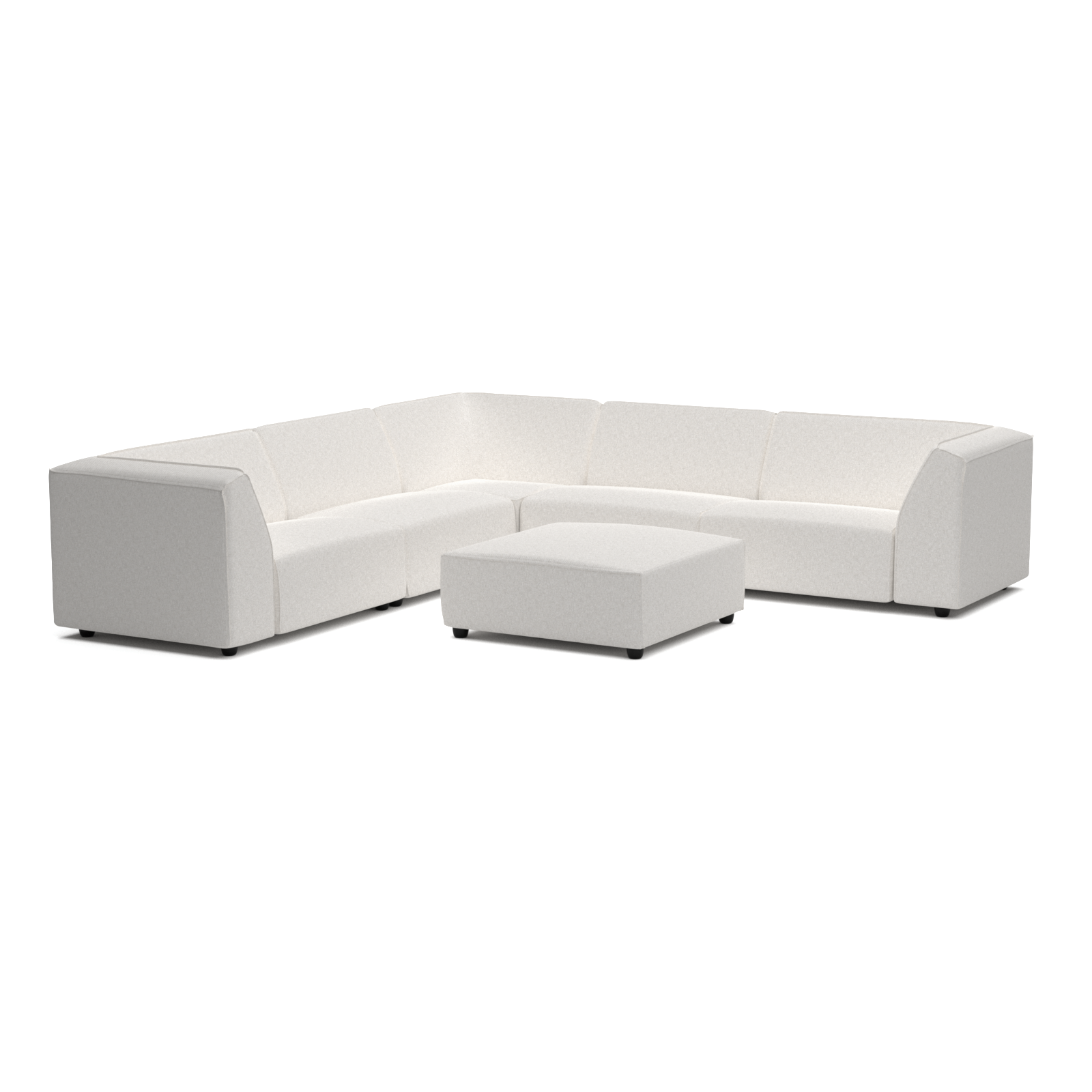 Chill lounge set 8-seater corner + hocker (right)