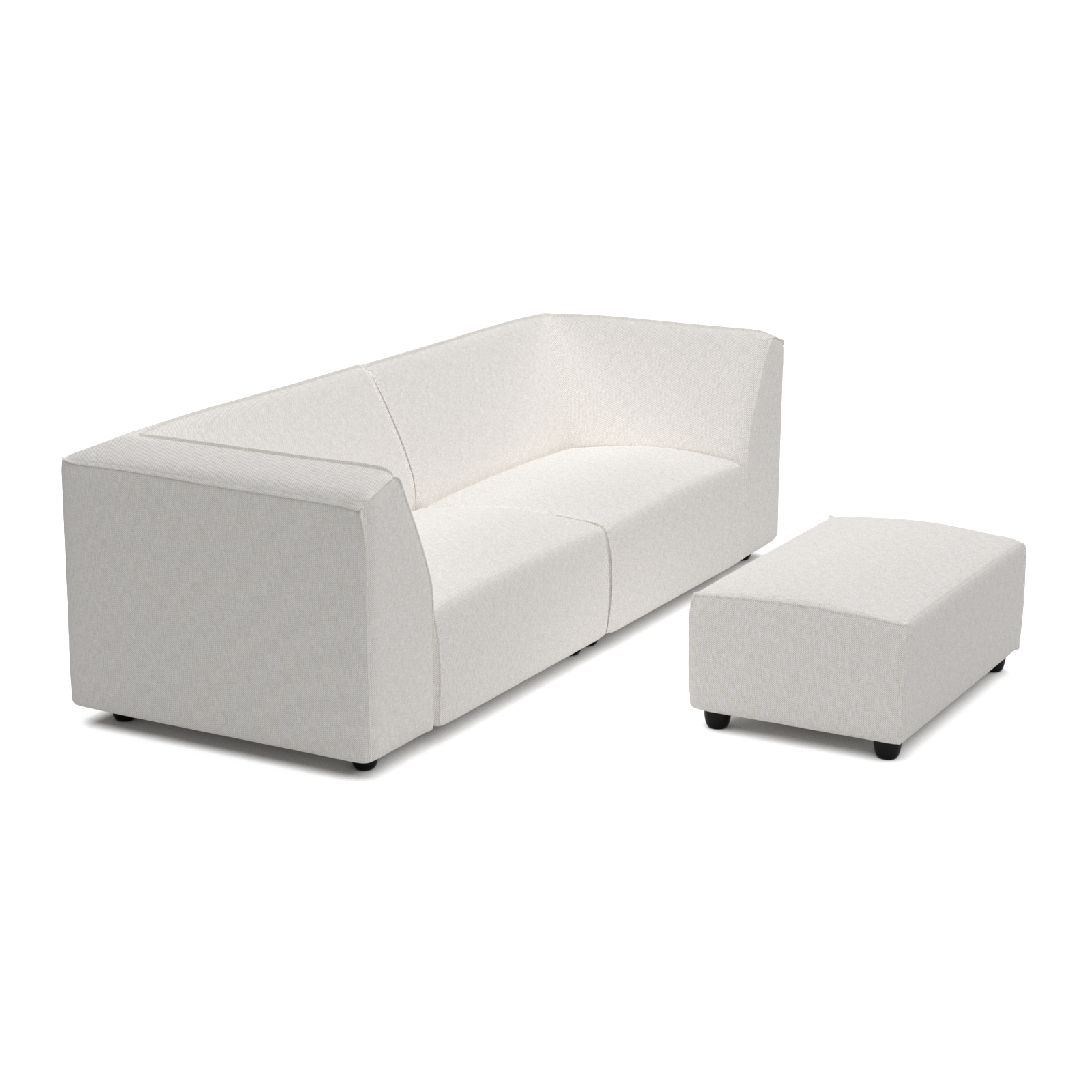 Chill lounge set 3-seater + hocker small