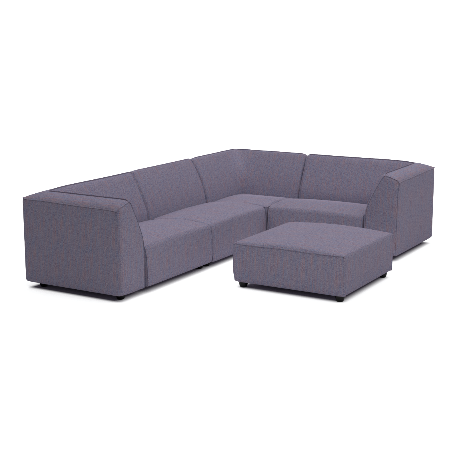 Chill lounge set 6-seater corner + hocker (right)