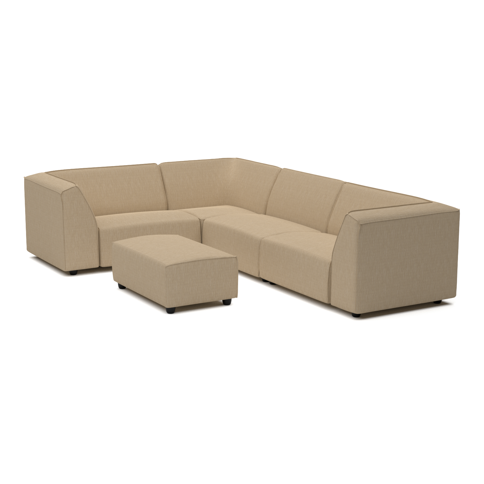 Chill lounge set 6-seater corner + hocker small (left)
