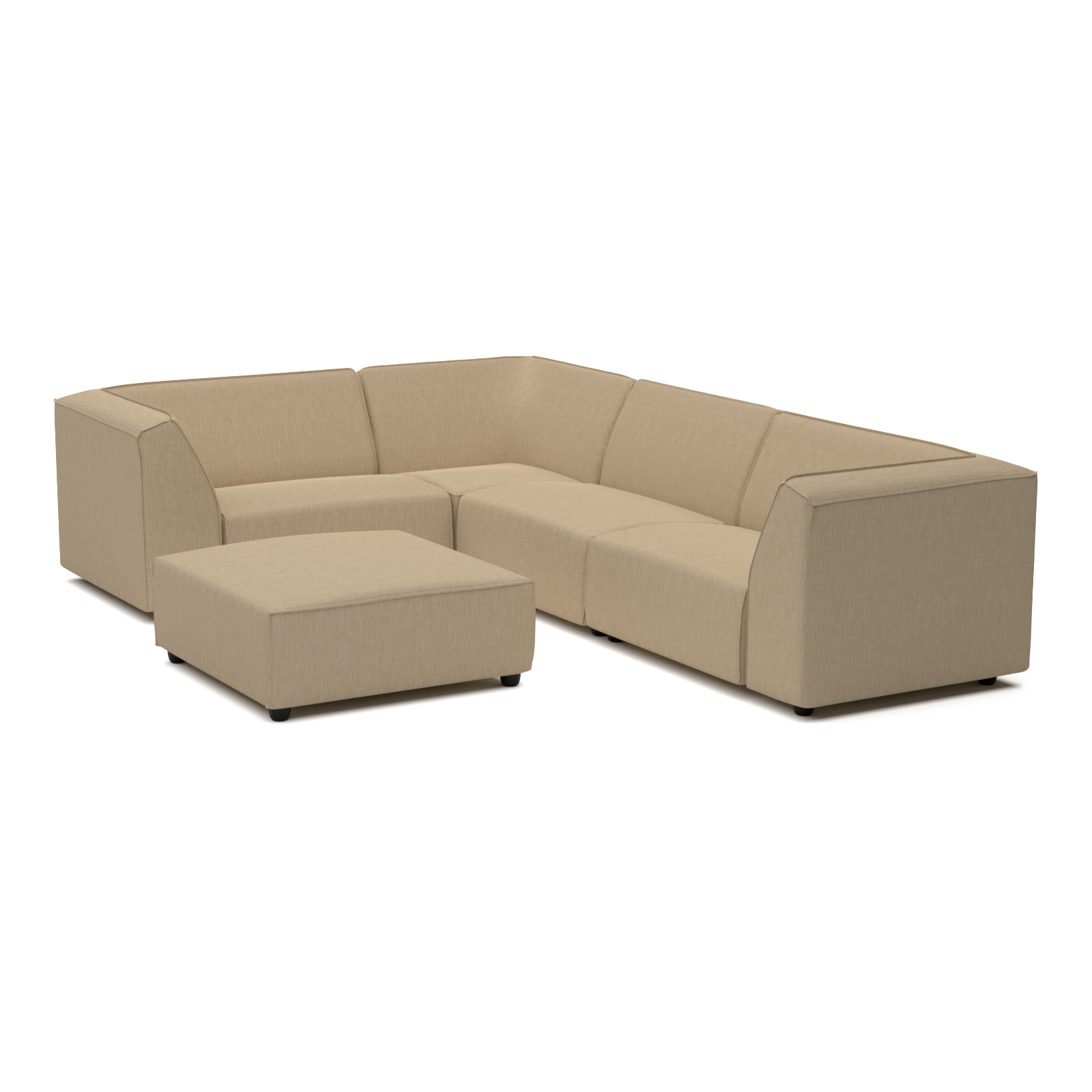 Chill lounge set 6-seater corner + hocker (left)