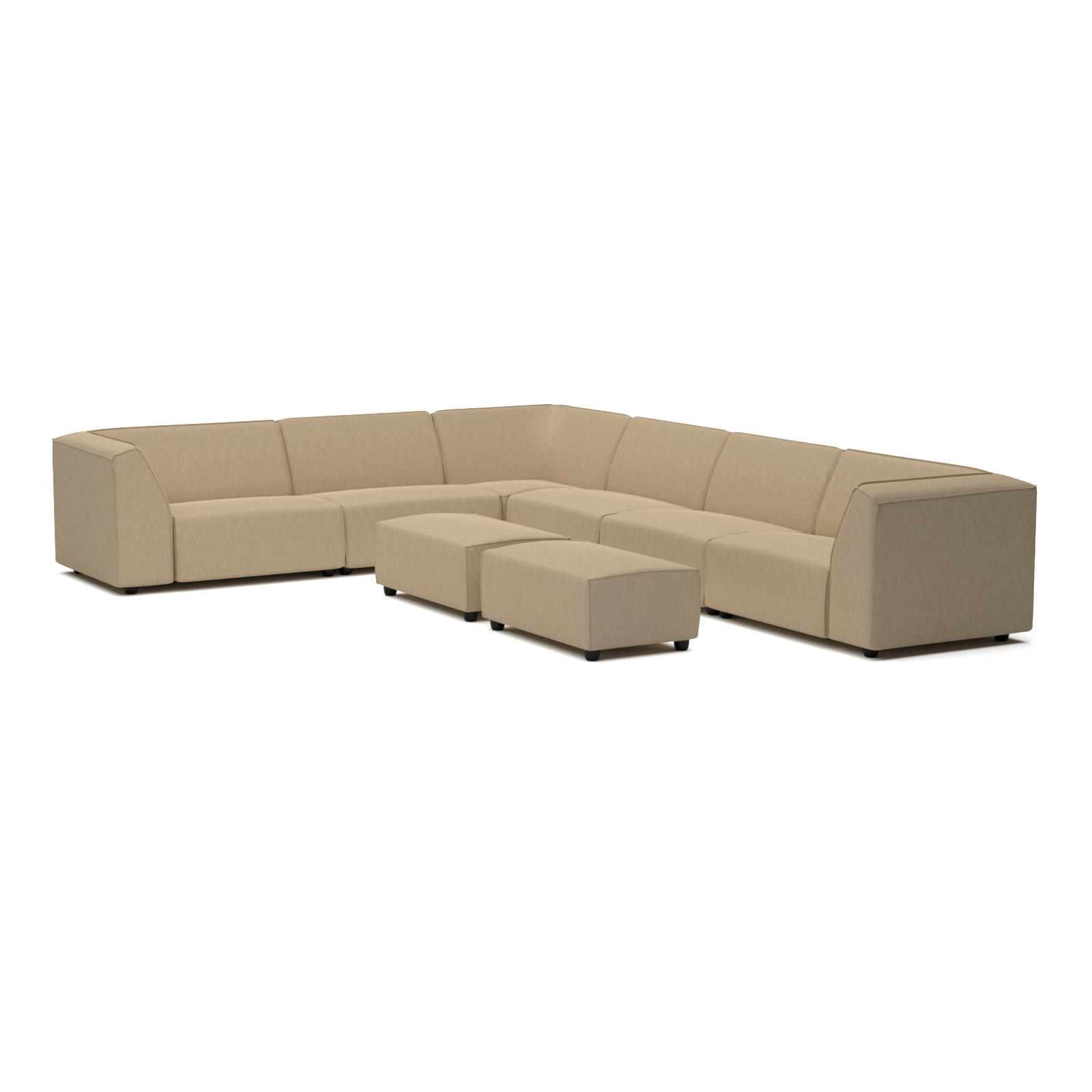 Chill lounge set 10-seater corner + 2 hockers small (right)