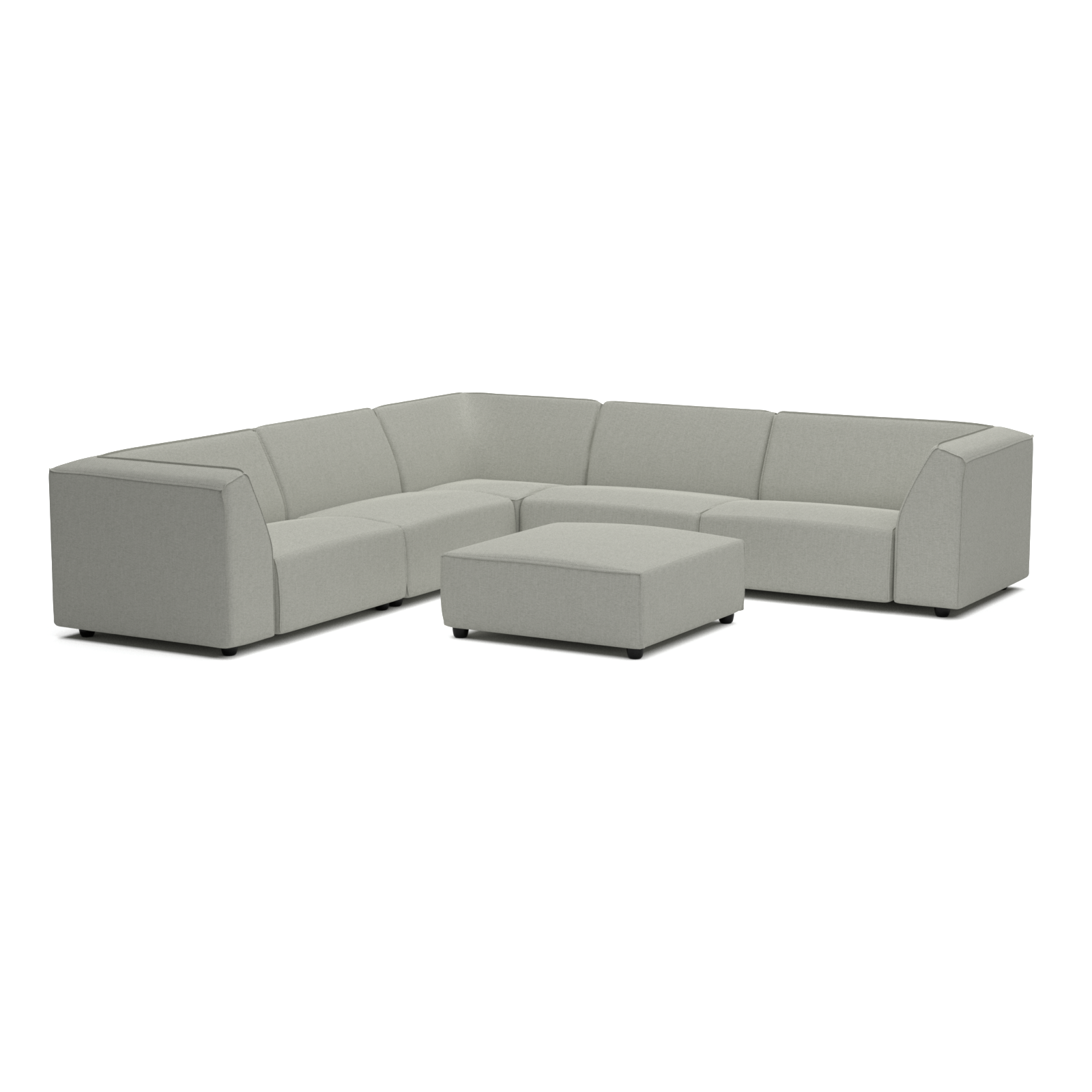Chill lounge set 8-seater corner + hocker (right)