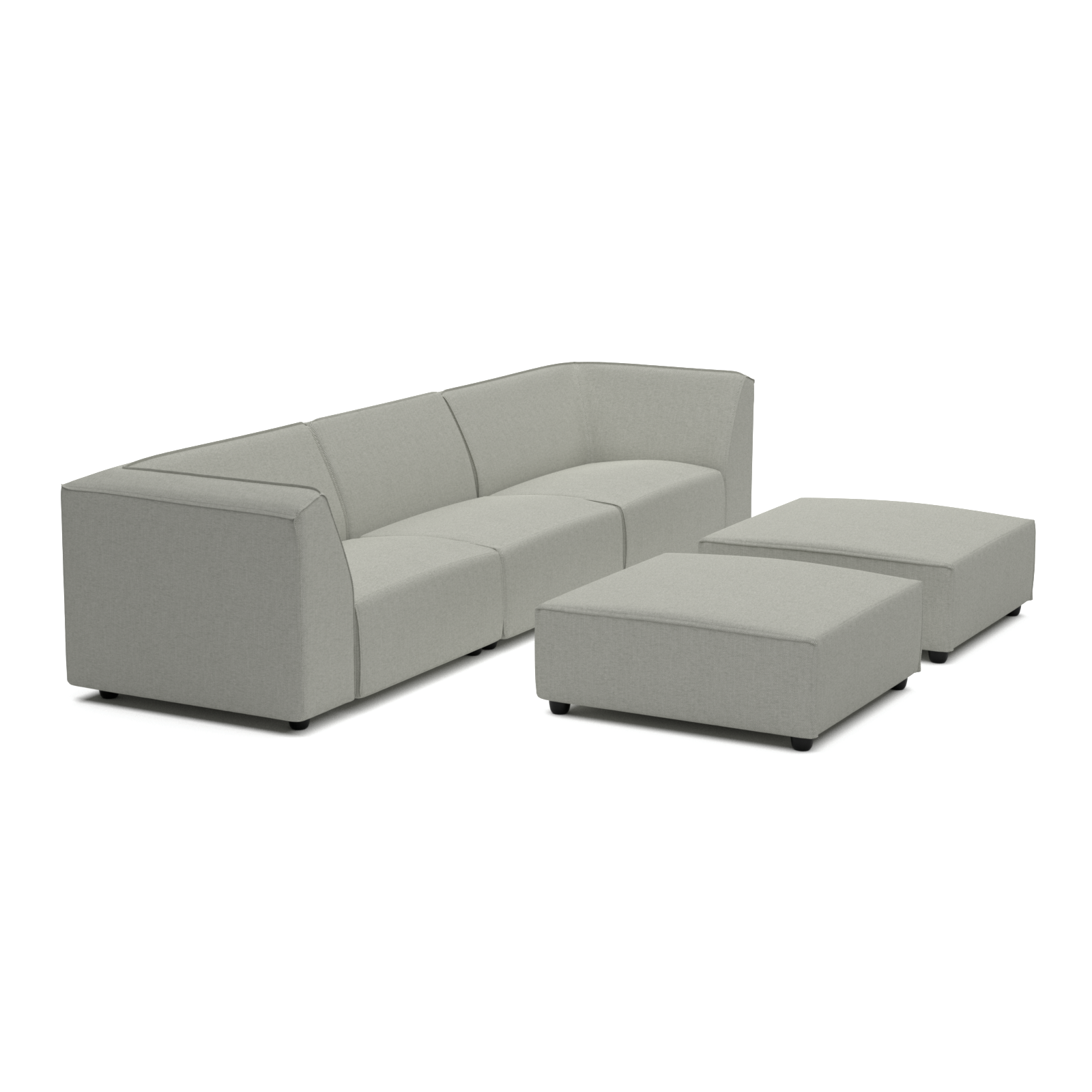 Chill lounge set 6-seater + 2 hocker