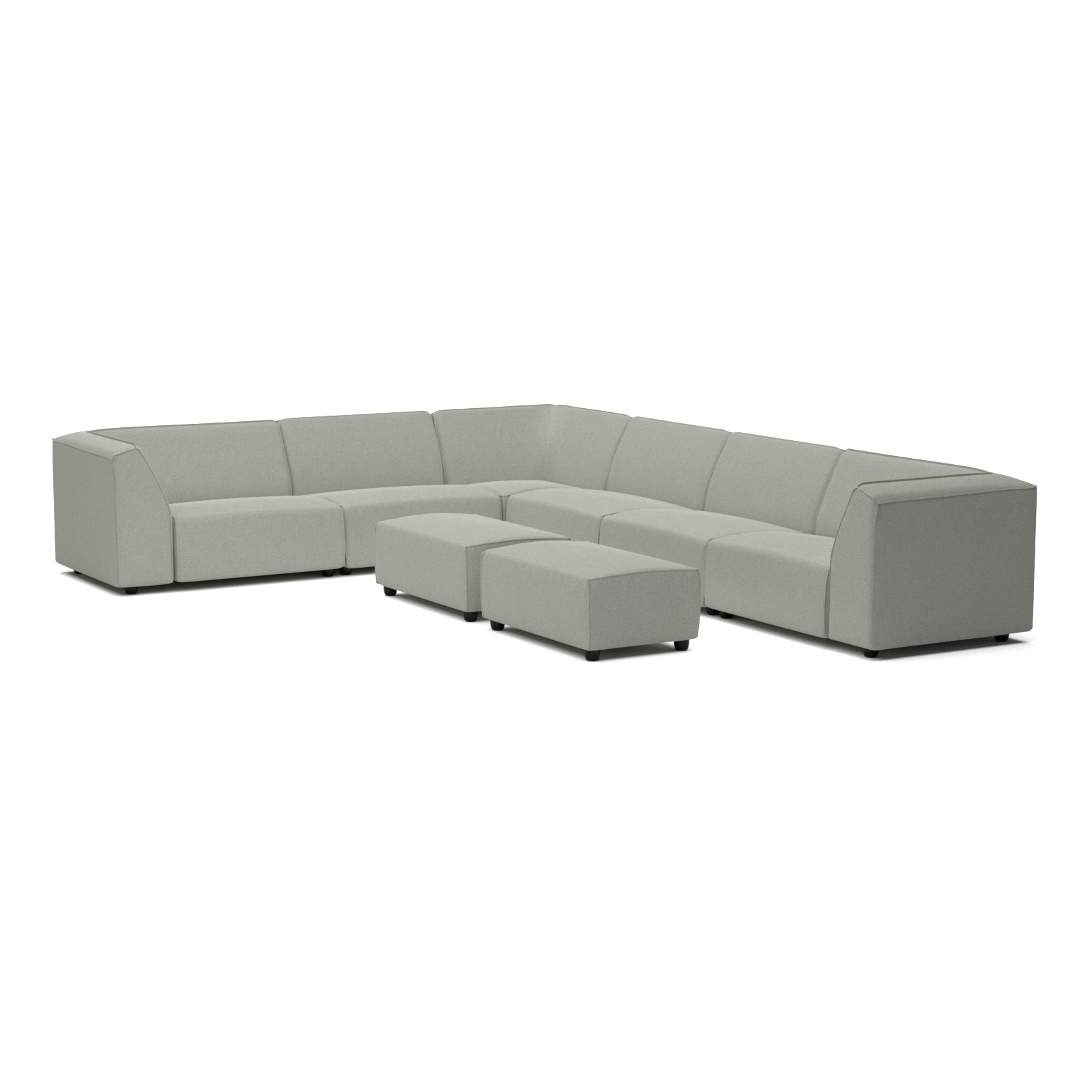 Chill lounge set 10-seater corner + 2 hockers small (right)
