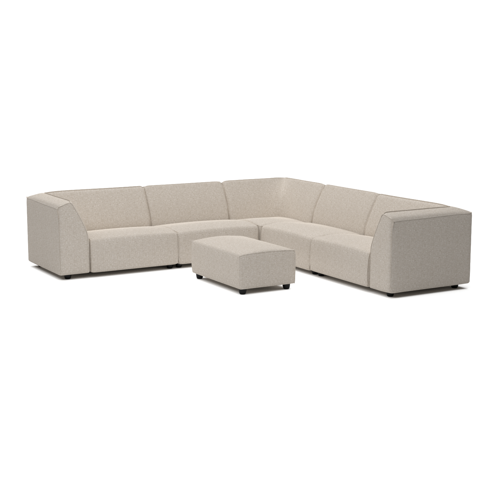 Chill lounge set 8-seater corner + hocker small (left)