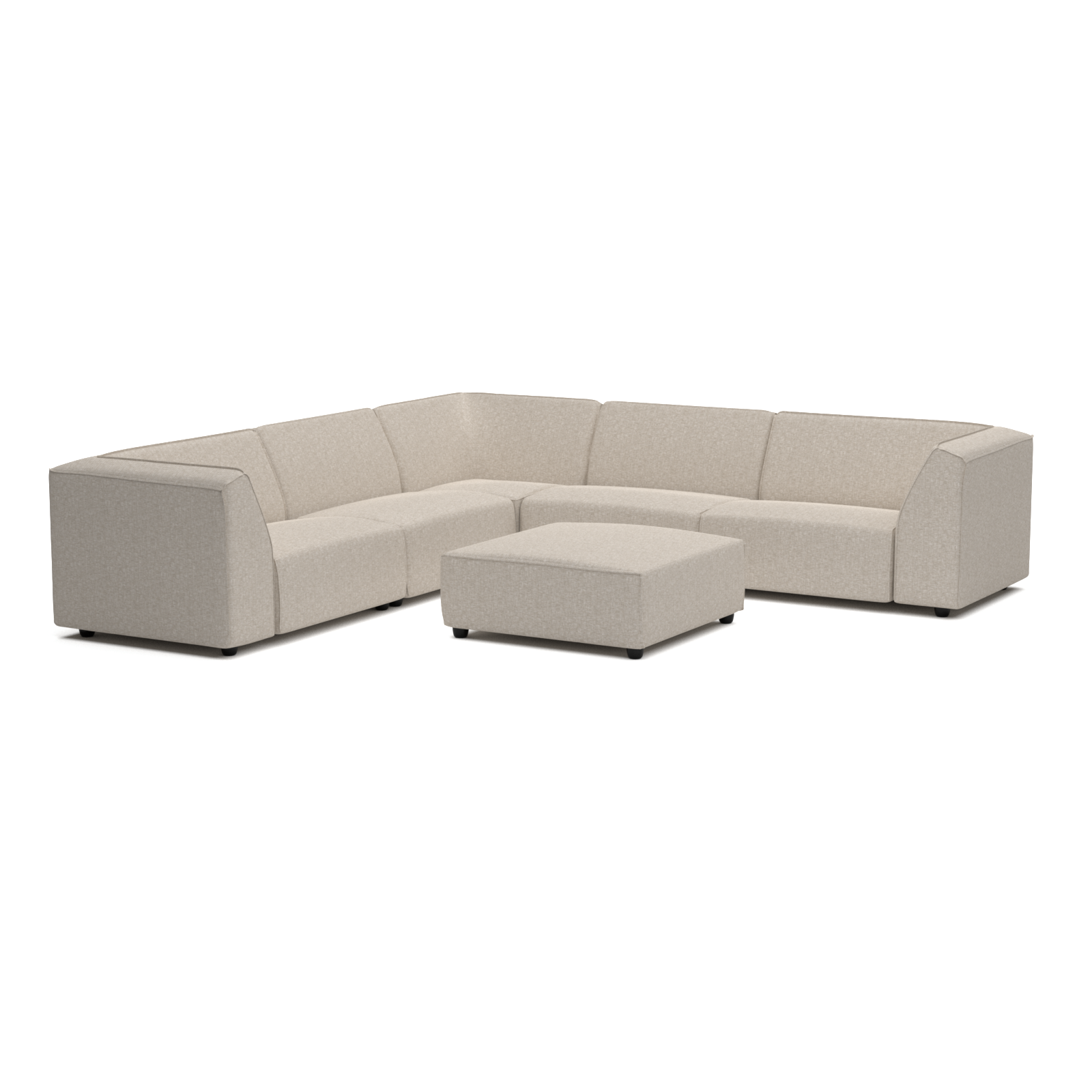 Chill lounge set 8-seater corner + hocker (right)