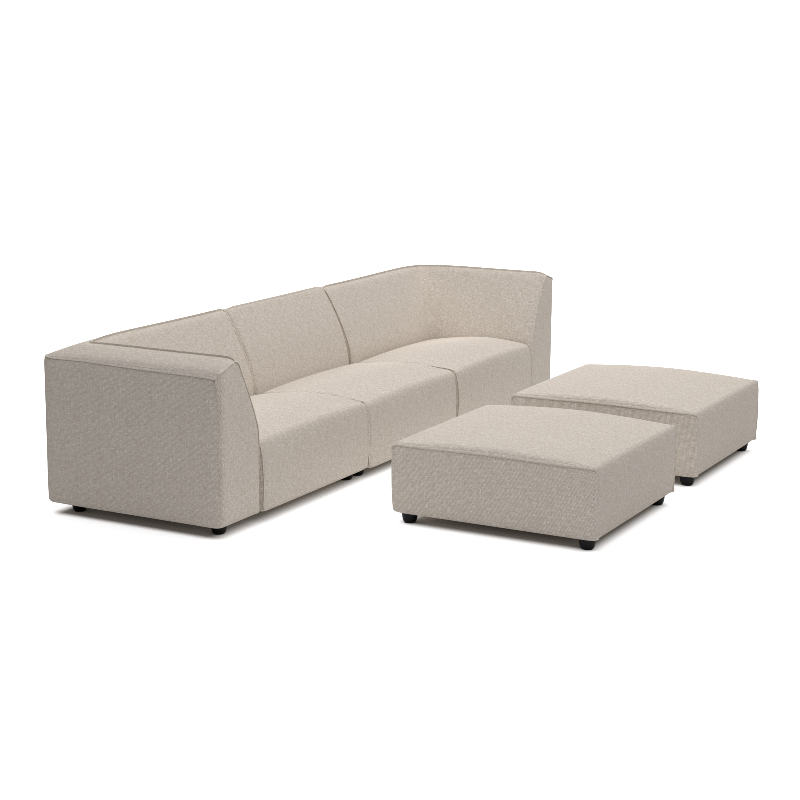 Chill lounge set 6-seater + 2 hocker
