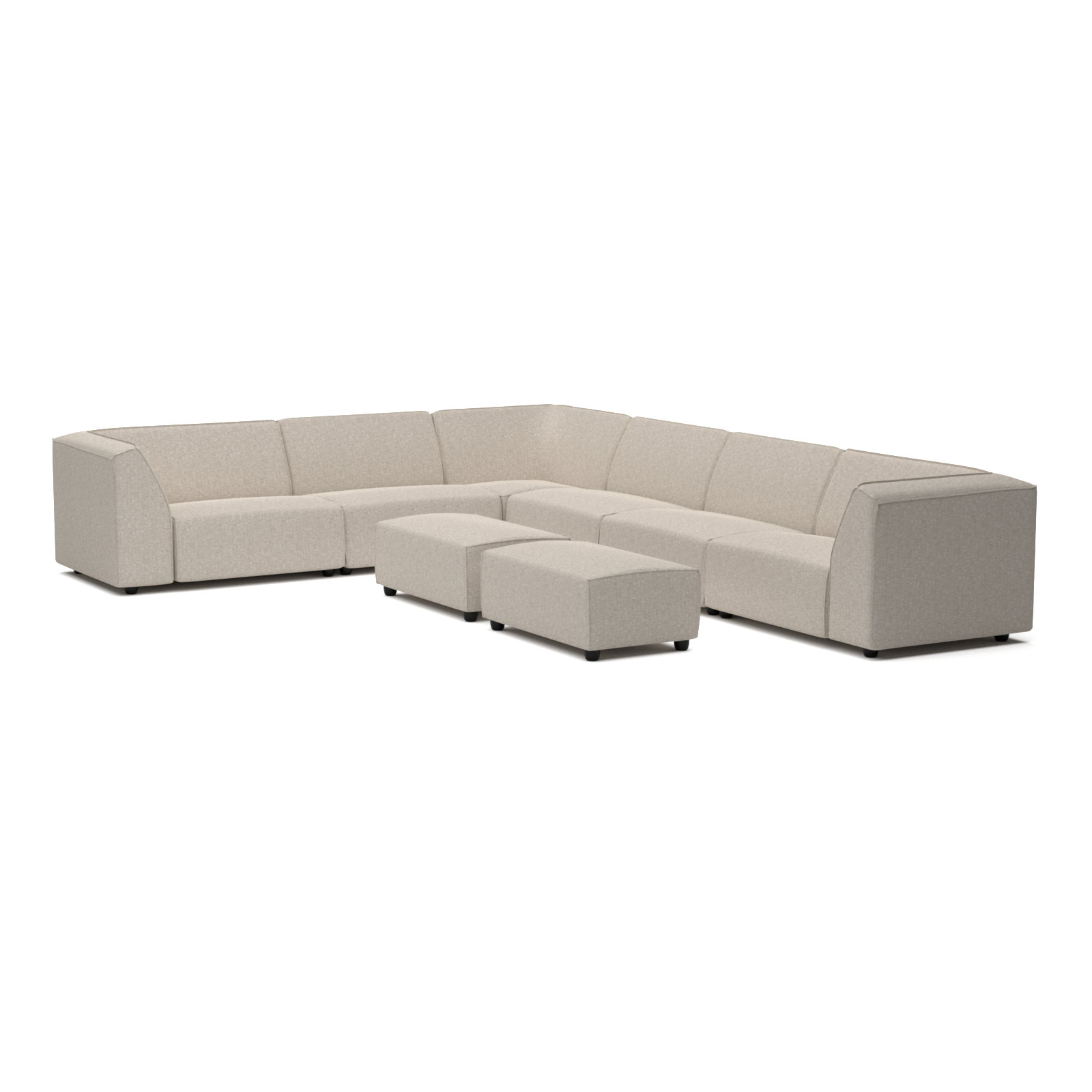 Chill lounge set 10-seater corner + 2 hockers small (right)