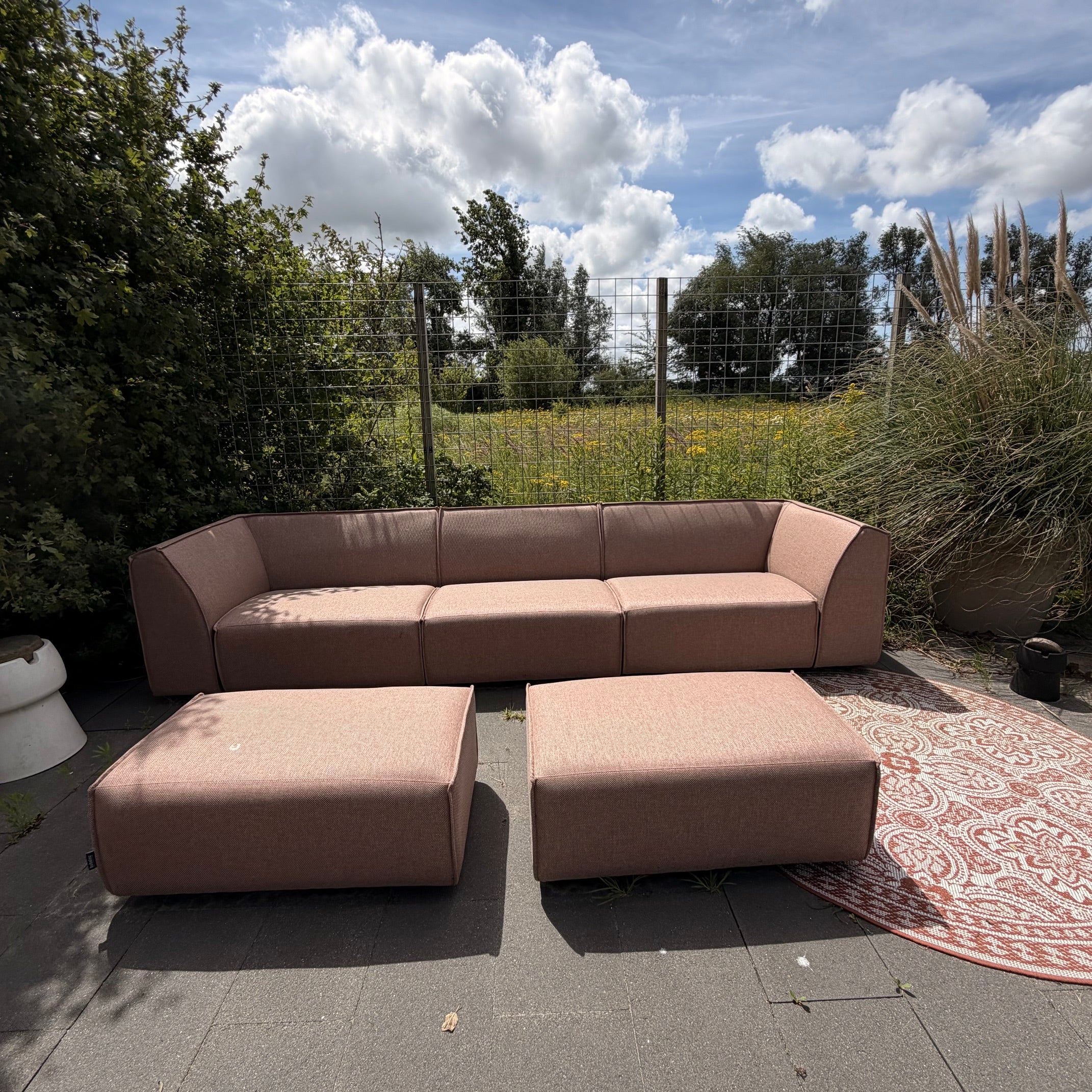 SALE | Chill 6-zits 332 cm + 2x hocker small Seine Roest