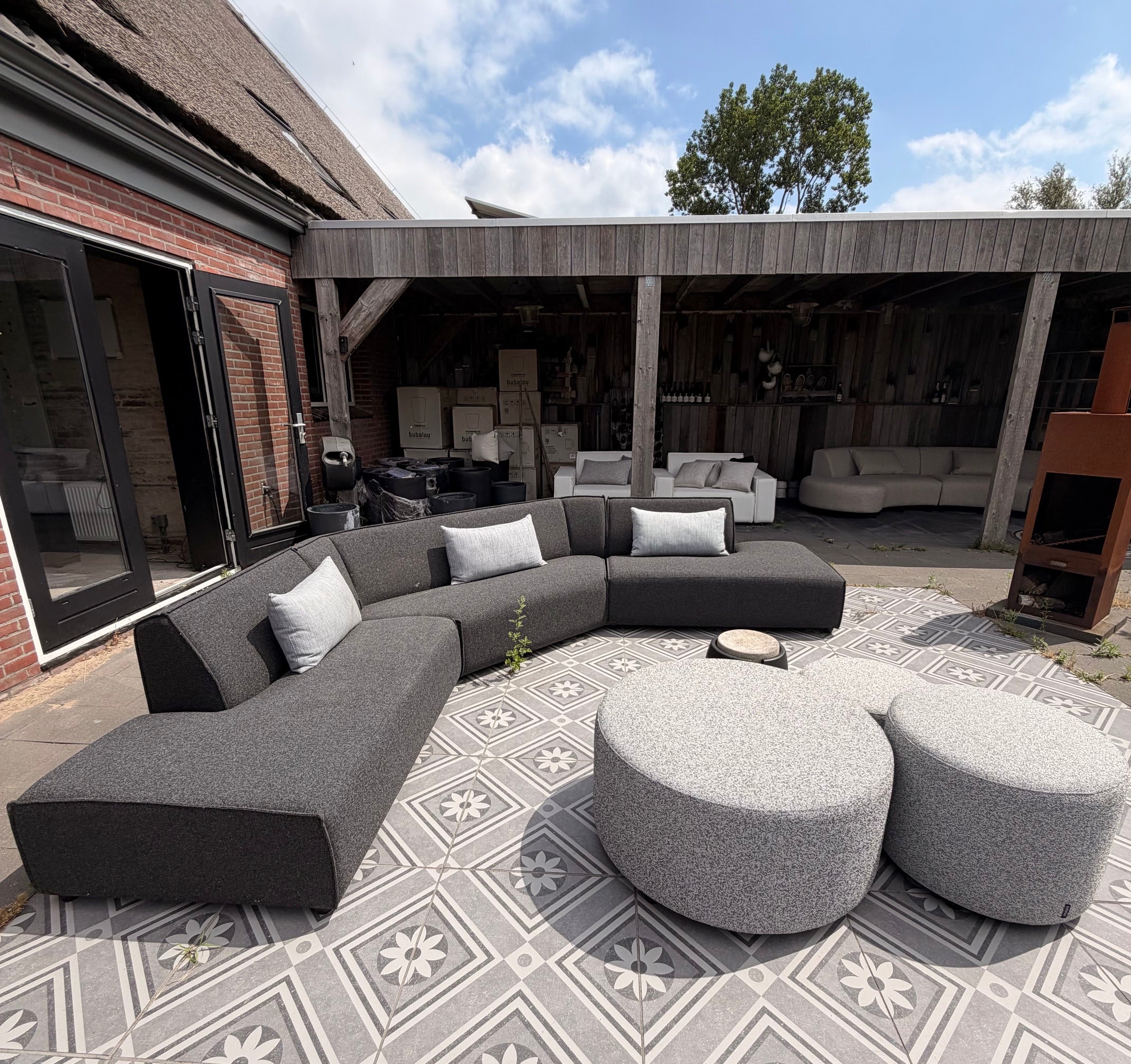 SALE | Bended sofa 6-seater in deluxe charcoal