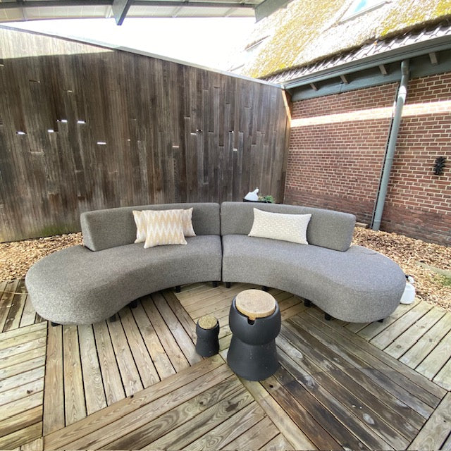 SALE | Bended sofa 6-zits in deluxe charcoal