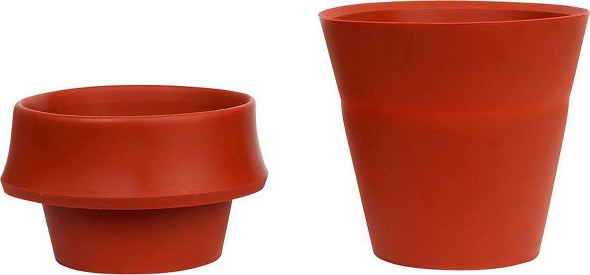 FOLD siliconen bakje - set van 2 in rood