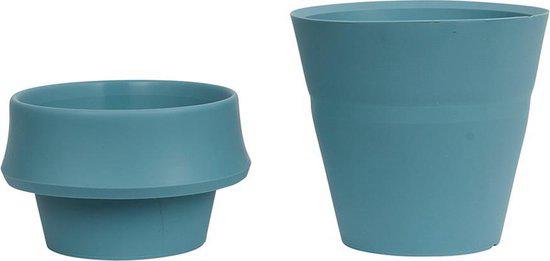 FOLD siliconen bakje - set van 2 in aqua blauw