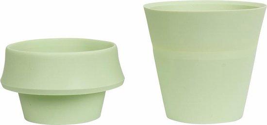 FOLD siliconen bakje - set van 2 in mint groen