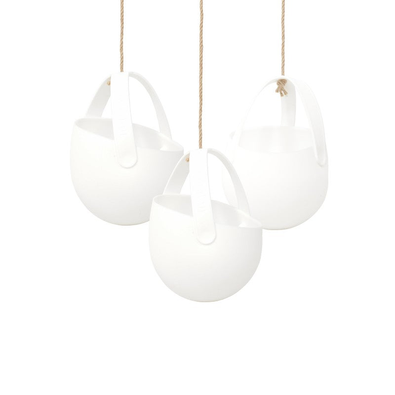 Sling hanging planters Off White (3 pieces)