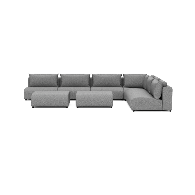 Luxury loungeset corner 450x340 + 2 hockers (rechts)