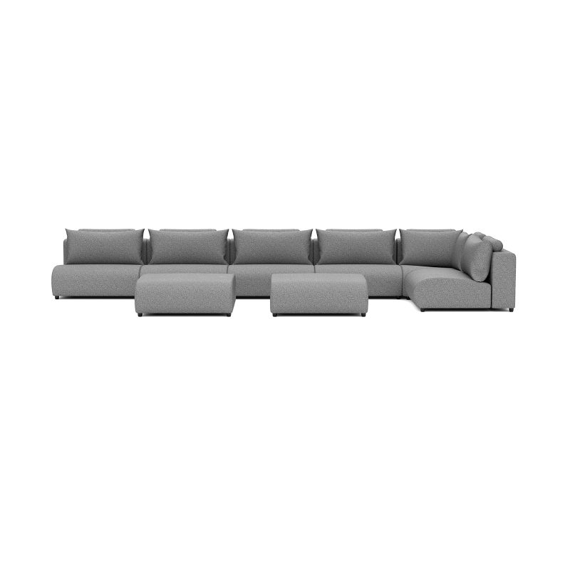 Luxury loungeset corner 560x230 + 2 hockers (links)