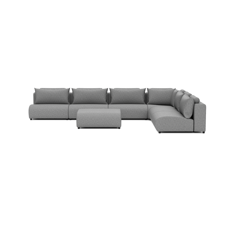 Luxury loungeset corner 450x340 + hocker (rechts)