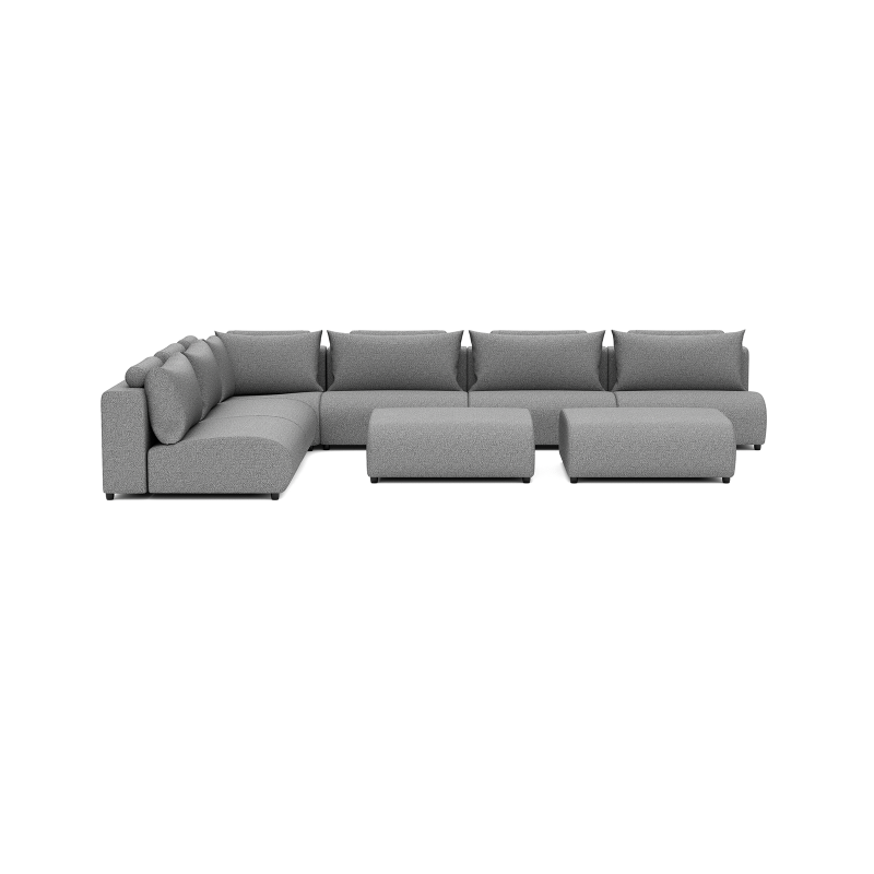 Luxury loungeset corner 450x340 + 2 hockers (links)