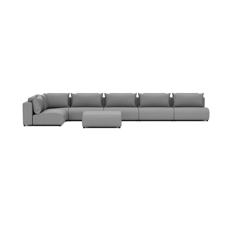 Luxury loungeset corner 560x230 + hocker (links)