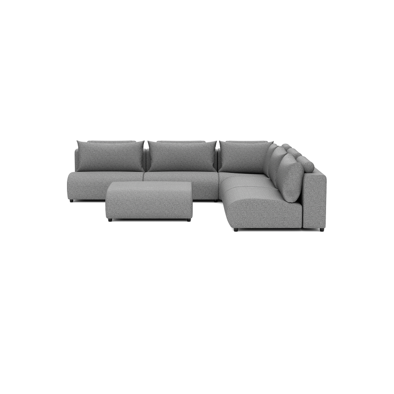 Luxury loungeset corner 340x340 + hocker (rechts)