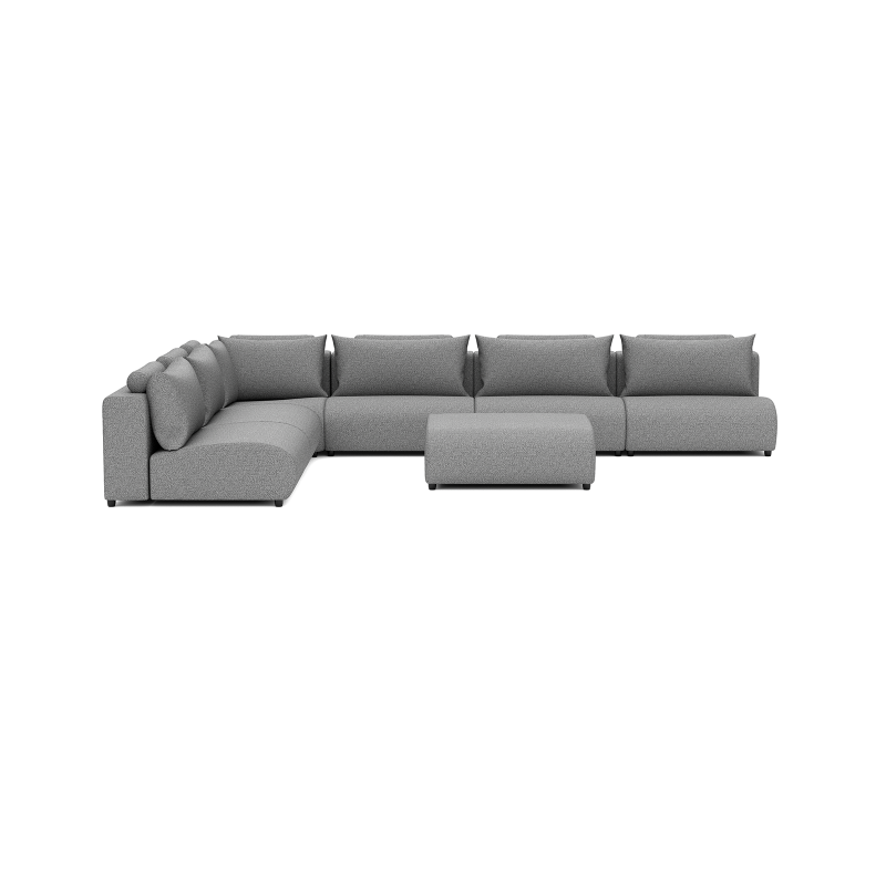 Luxury loungeset corner 450x340 + hocker (links)