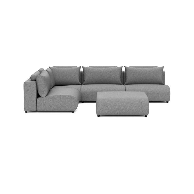 Luxury loungeset corner 230x340 + hocker (links)