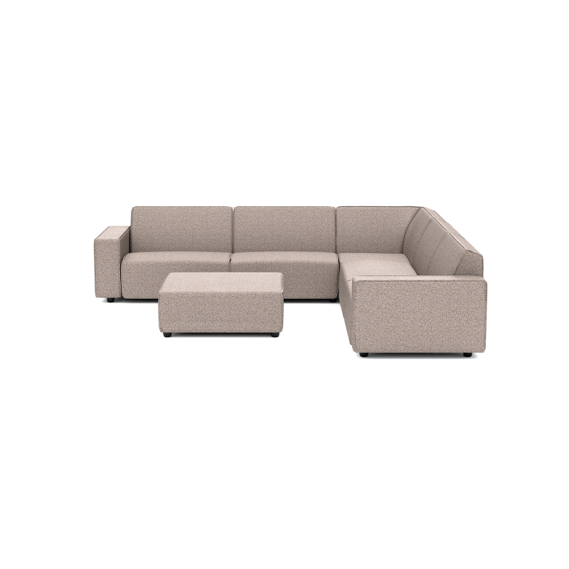 Icon lounge set 8-seater corner + hocker (right)