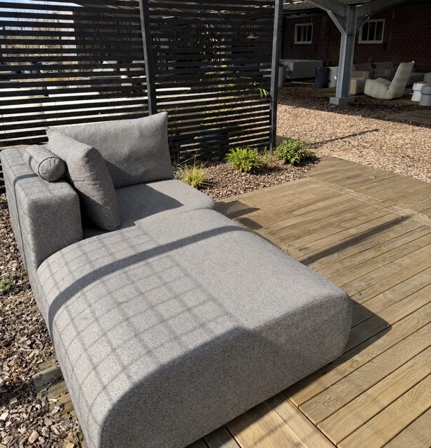 SALE | Luxury 3.5 seater + ottoman in Deluxe Steel