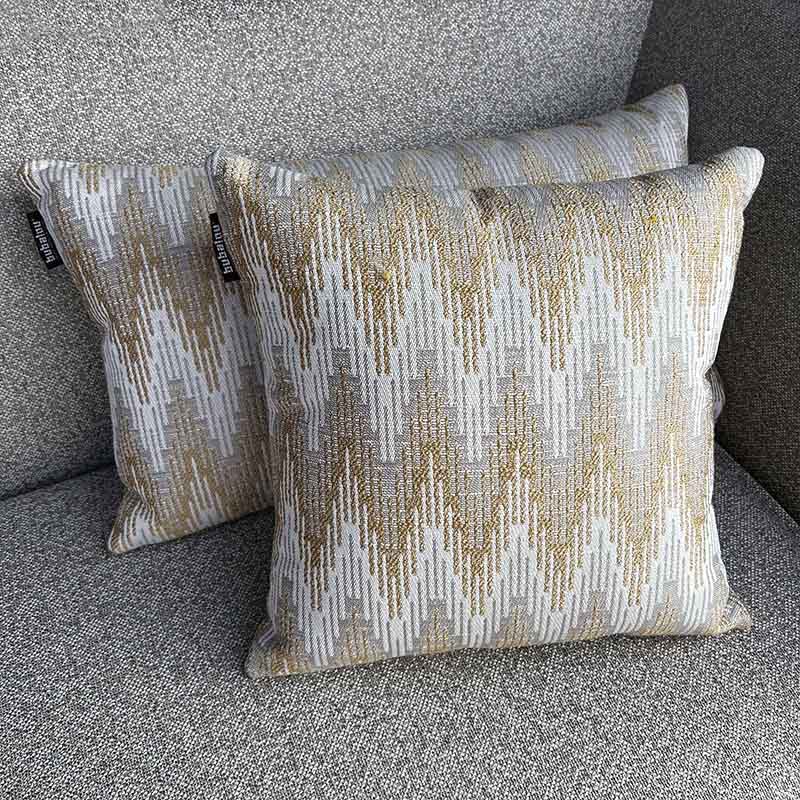 Outdoor pillow 45x45 cm -  Softline Design Zigzag Curry