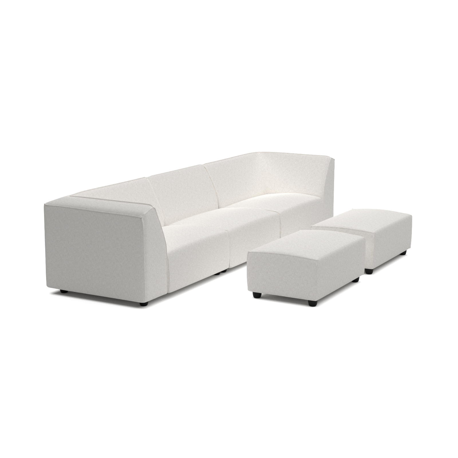 Chill lounge set 6-seater + 2 hockers small