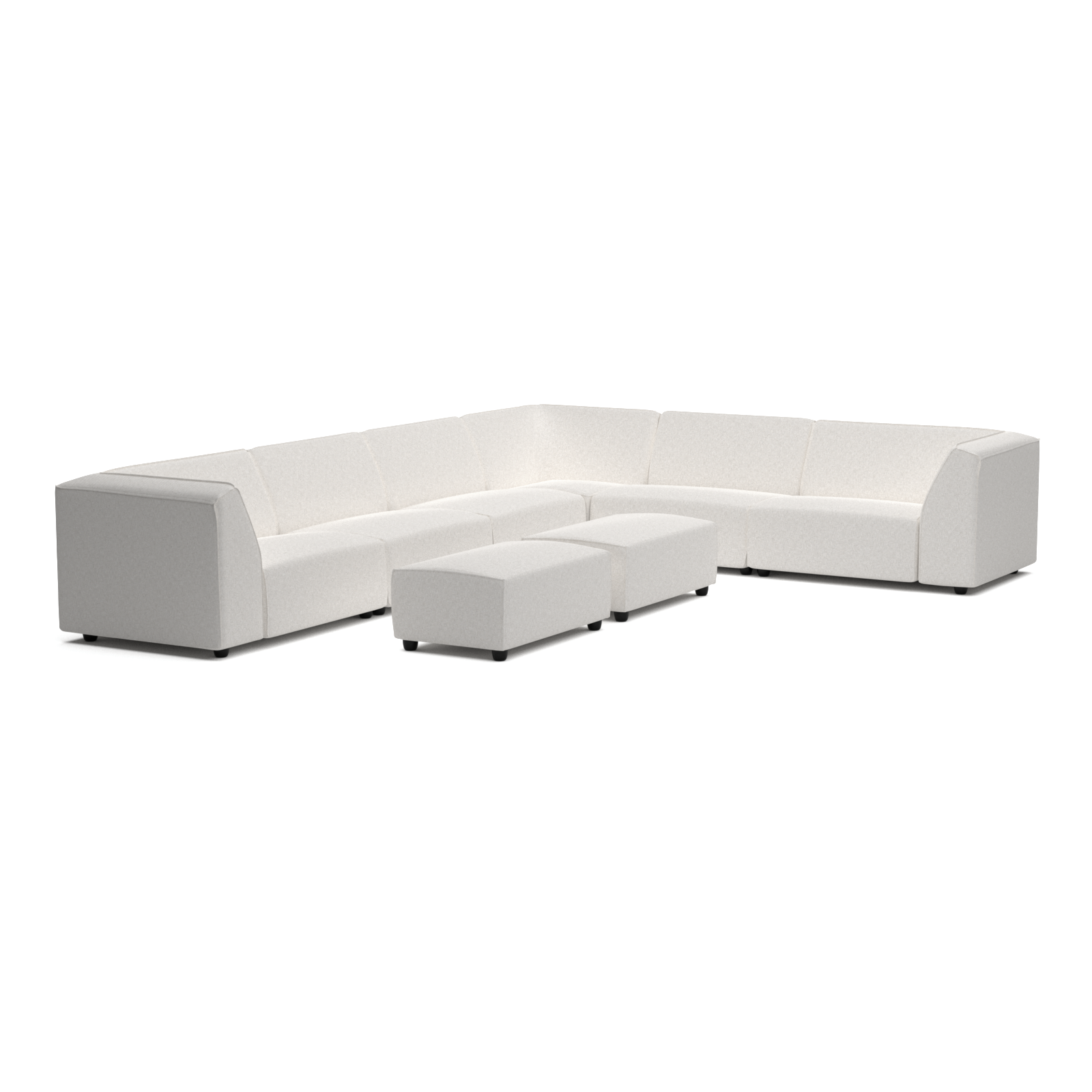 Chill lounge set 10-seater corner + 2 hockers small (left)