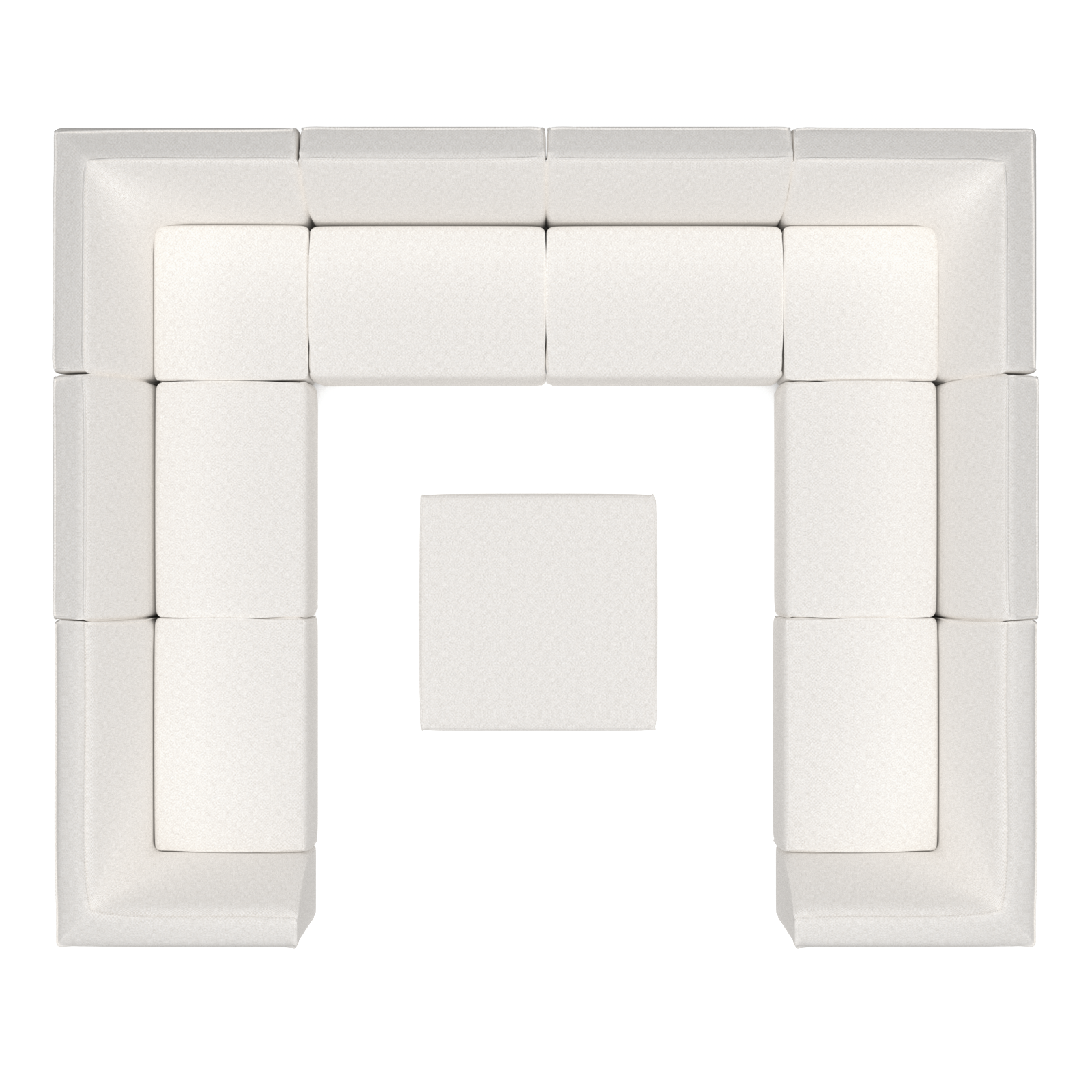 Chill lounge set U-seater + hocker