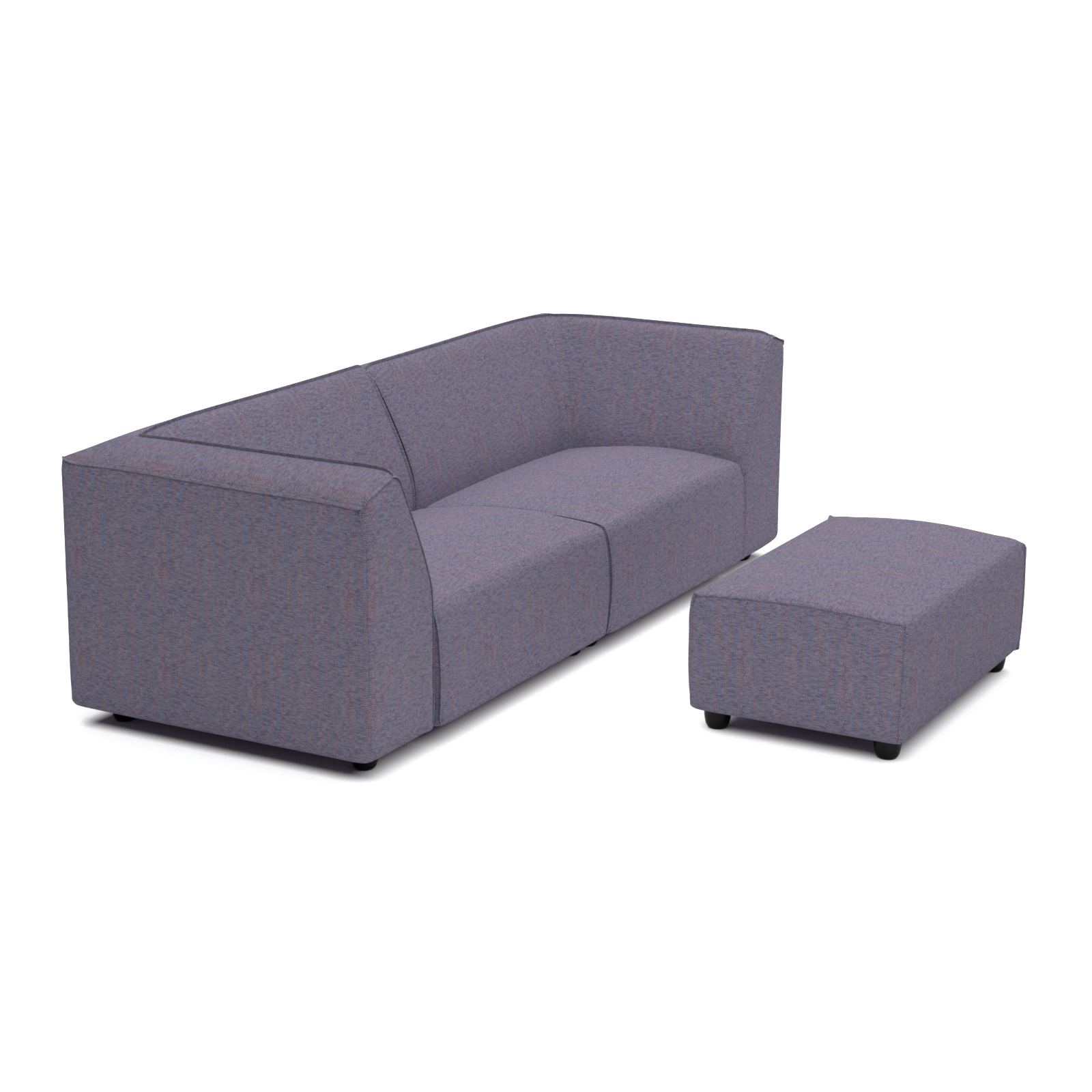 Chill lounge set 3-seater + hocker small