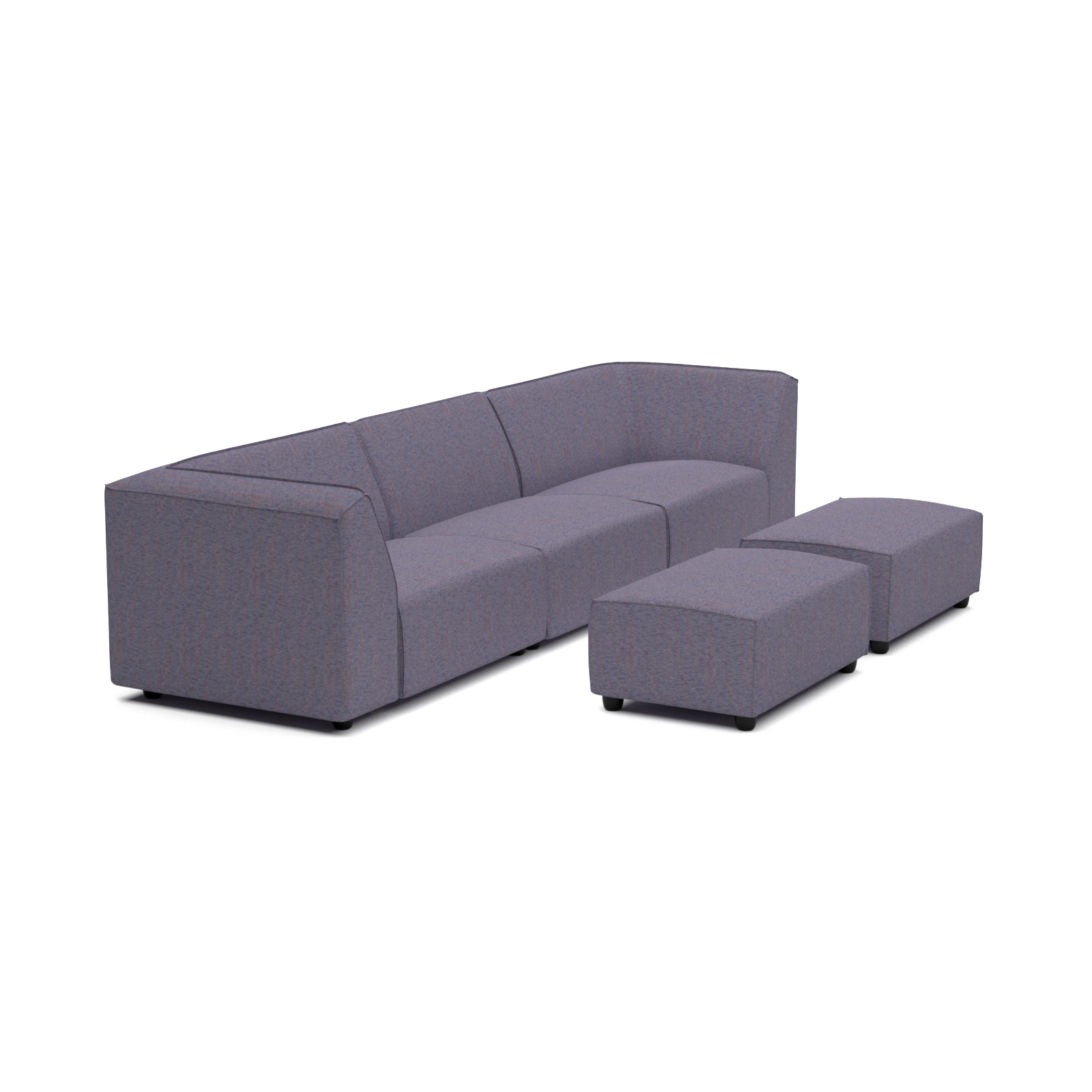 Chill lounge set 6-seater + 2 hockers small