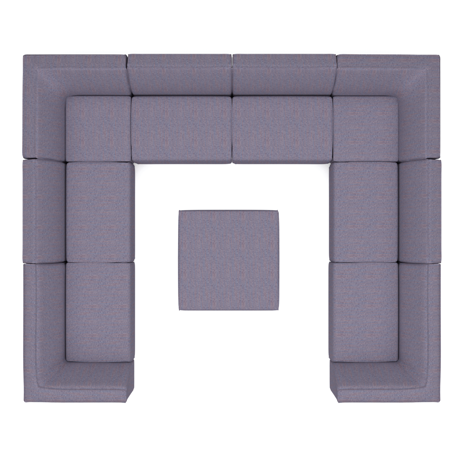 Chill lounge set U-seater + hocker