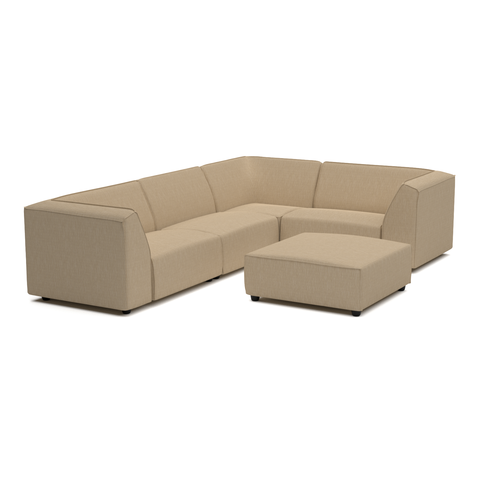 Chill lounge set 6-seater corner + hocker (right)