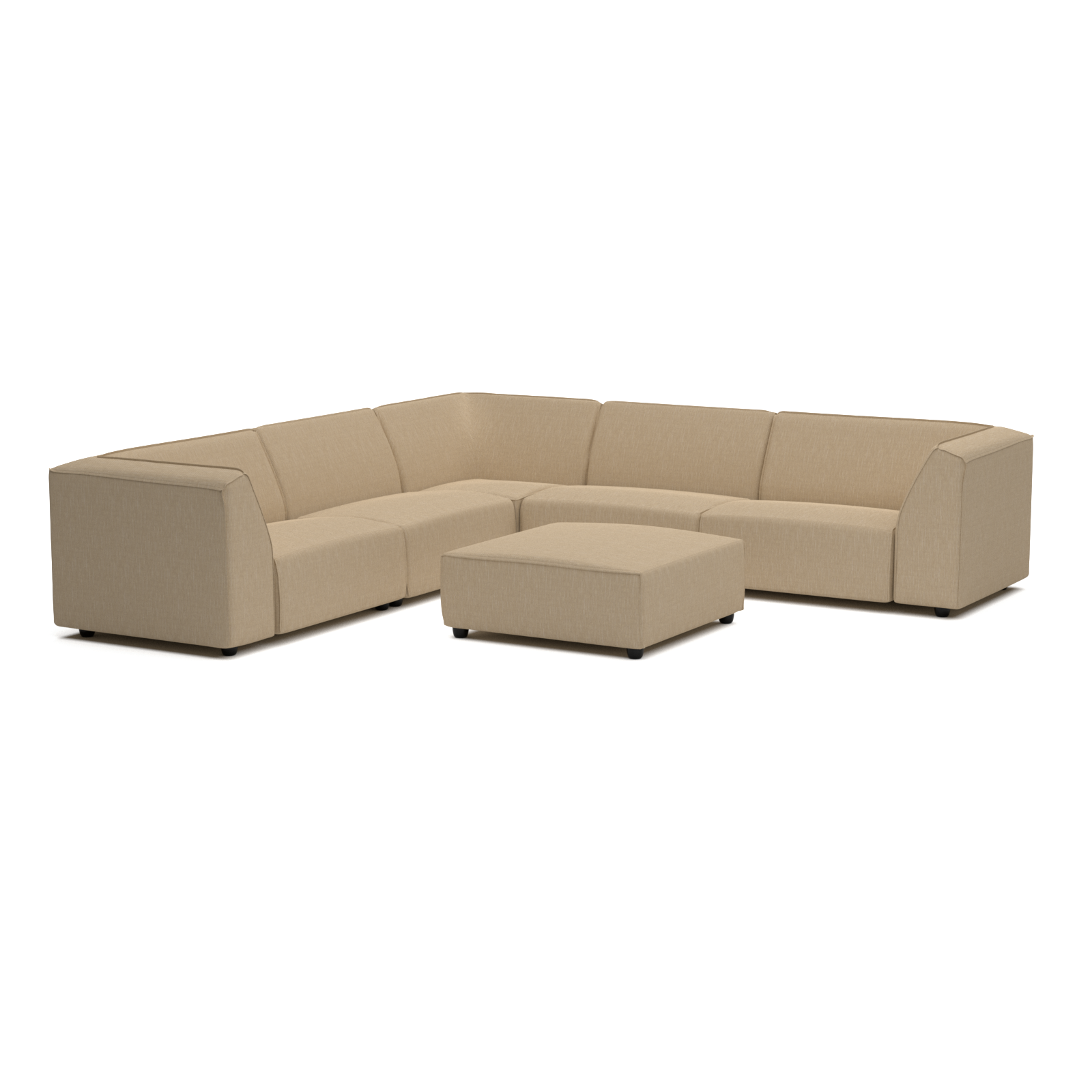 Chill lounge set 8-seater corner + hocker (right)