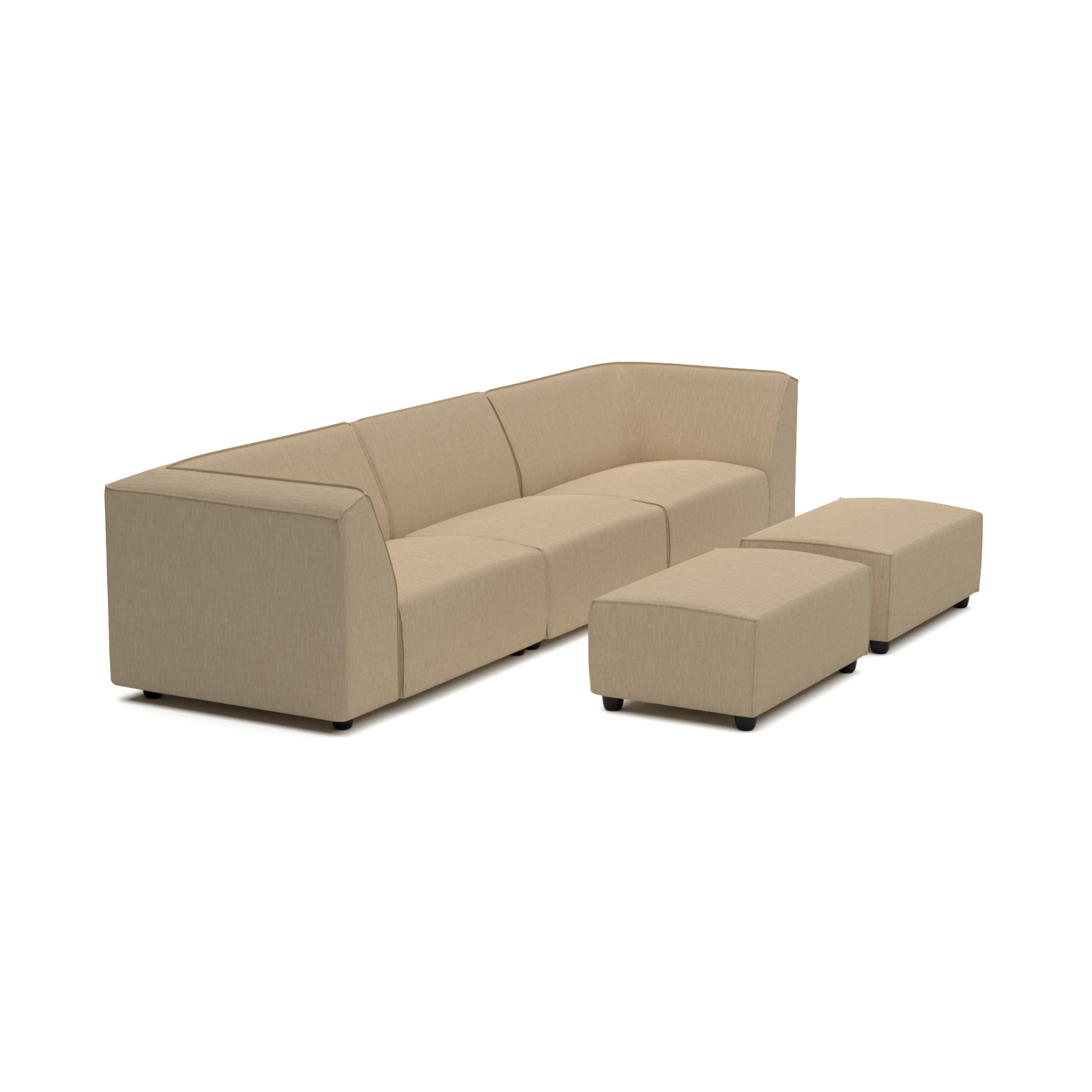 Chill lounge set 6-seater + 2 hockers small