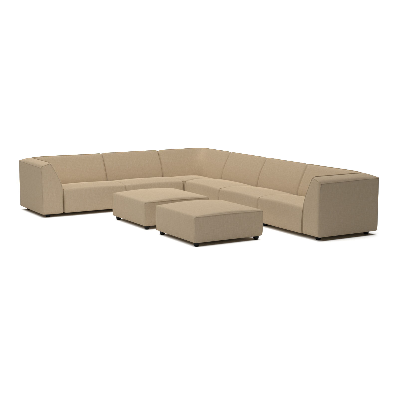 Chill lounge set 10-seater corner + 2 hockers (right)