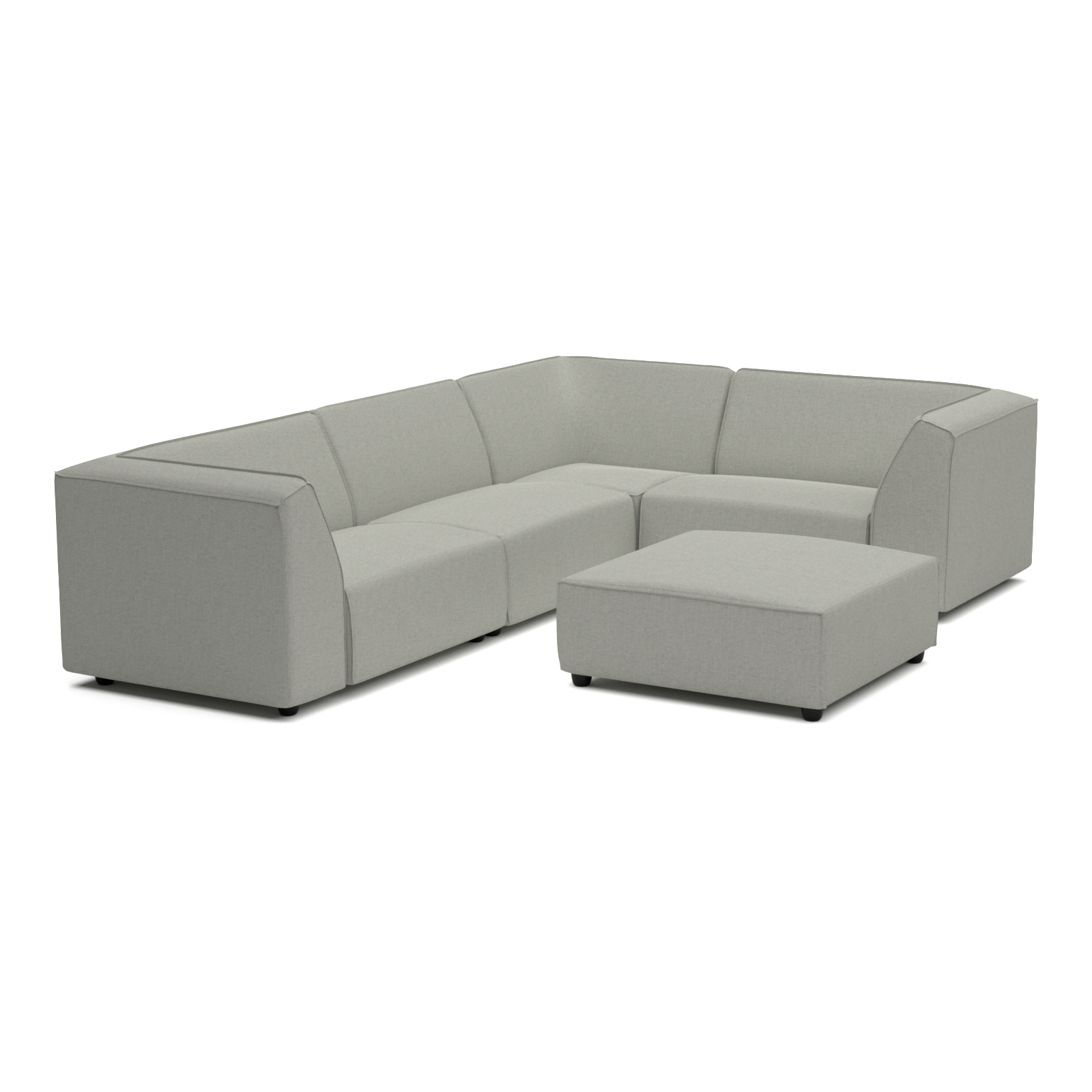Chill lounge set 6-seater corner + hocker (right)