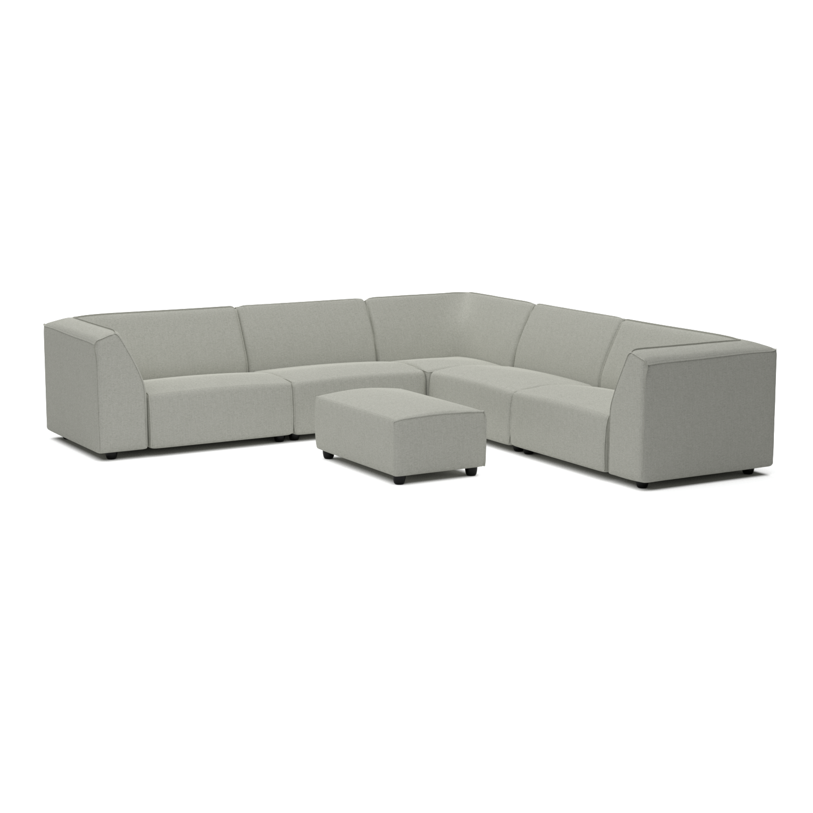 Chill lounge set 8-seater corner + hocker small (left)