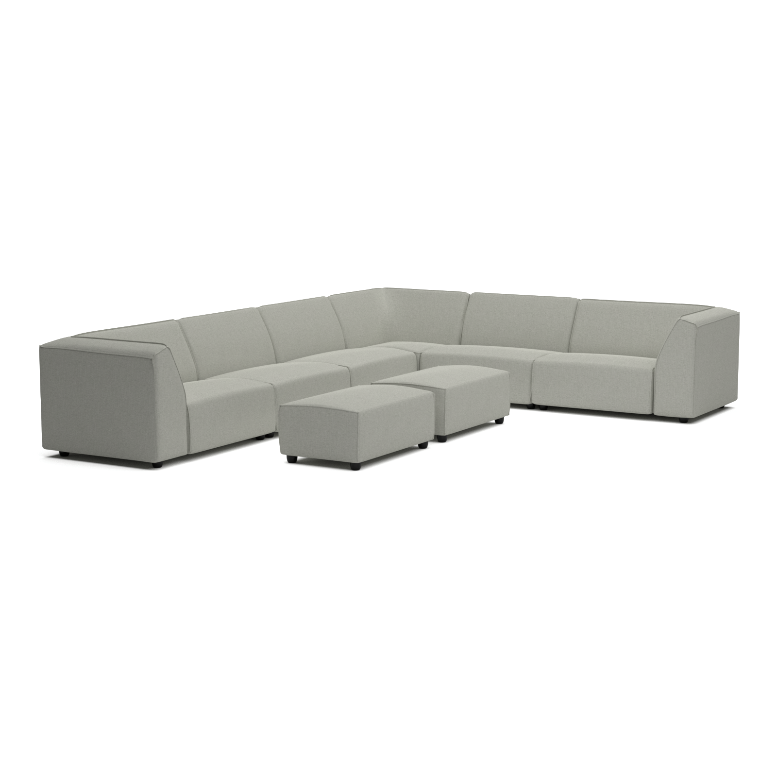 Chill lounge set 10-seater corner + 2 hockers small (left)
