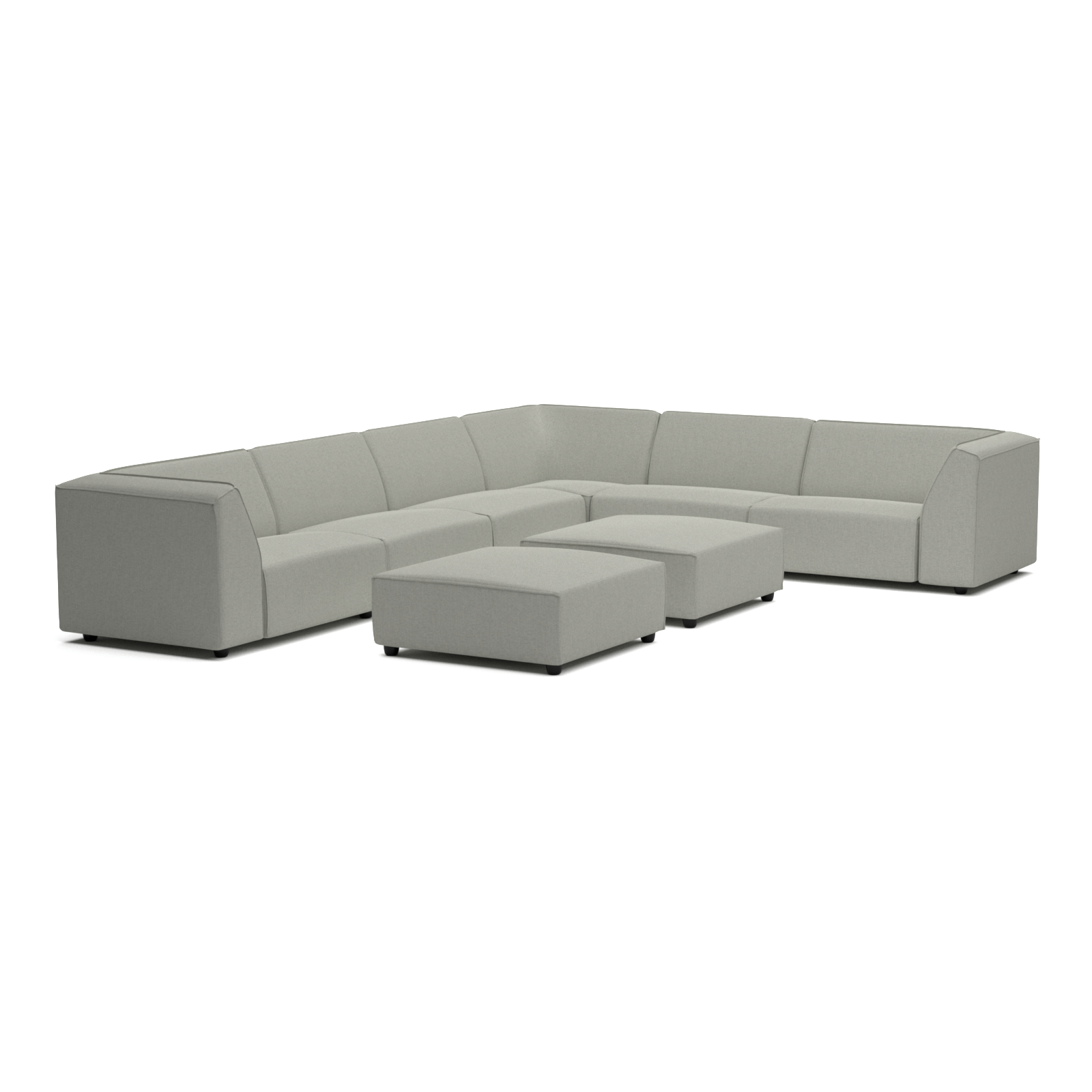Chill lounge set 10-seater corner + 2 hockers (left)