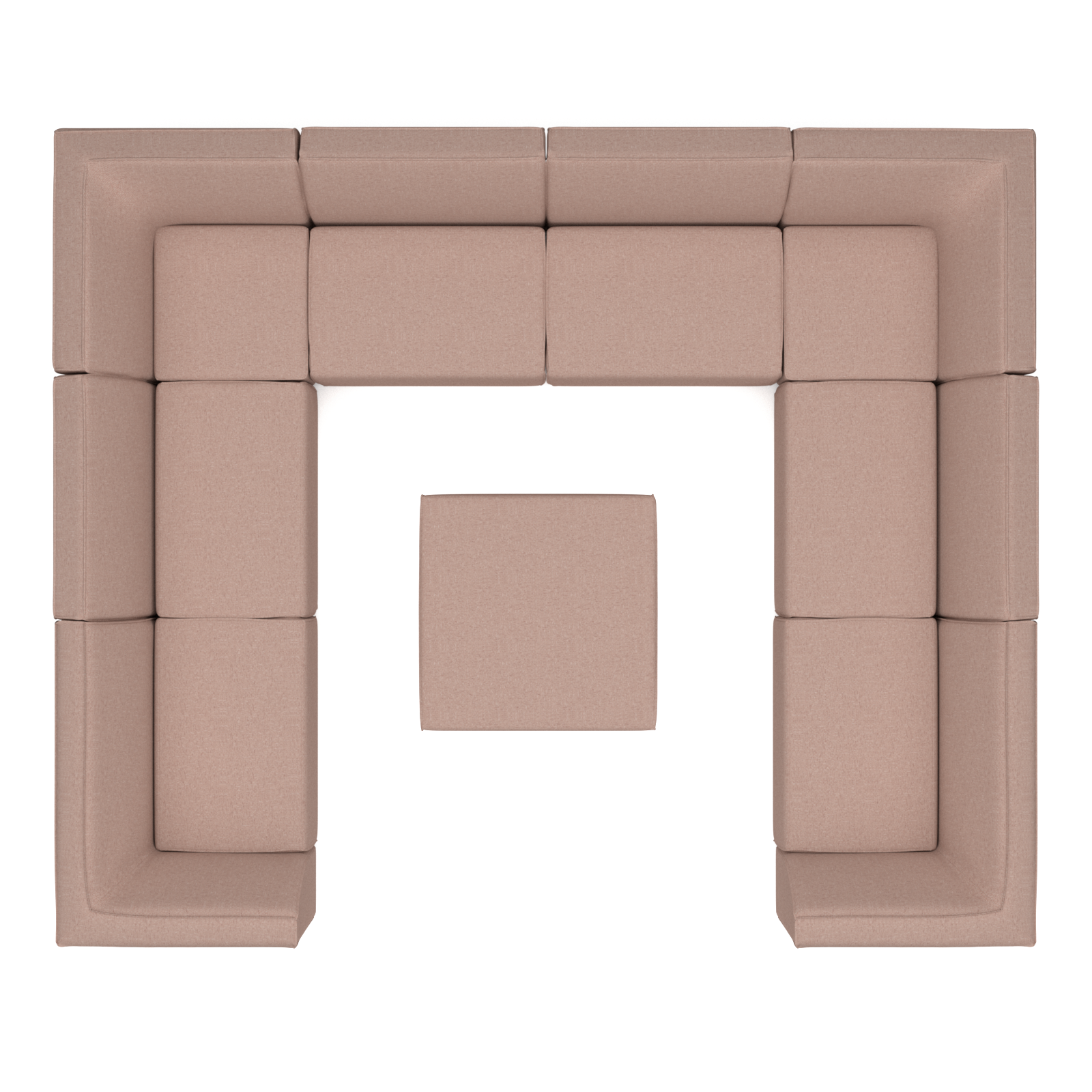 Chill lounge set U-seater + hocker