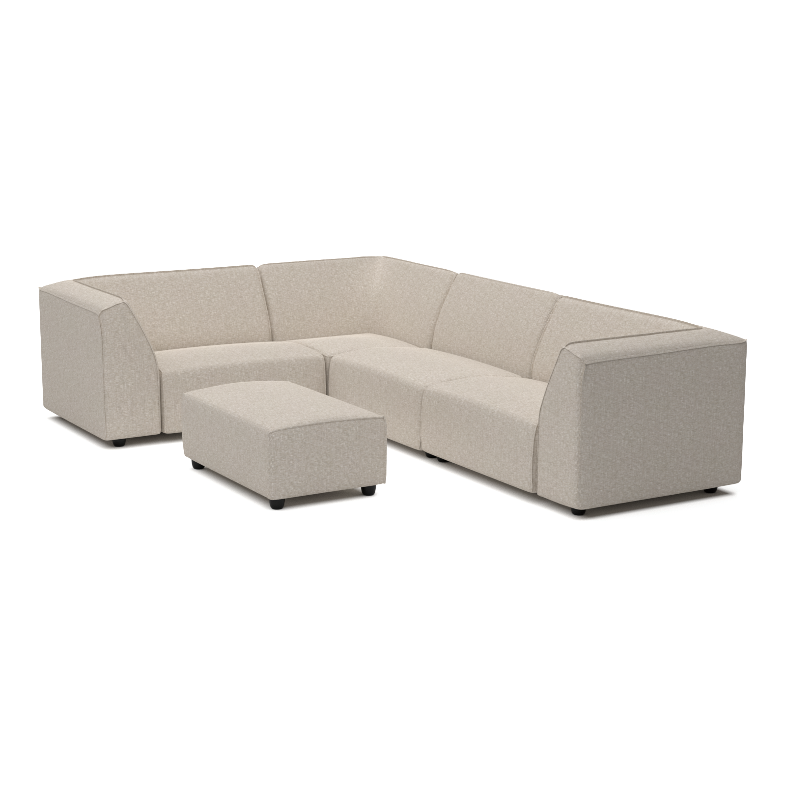Chill lounge set 6-seater corner + hocker small (left)