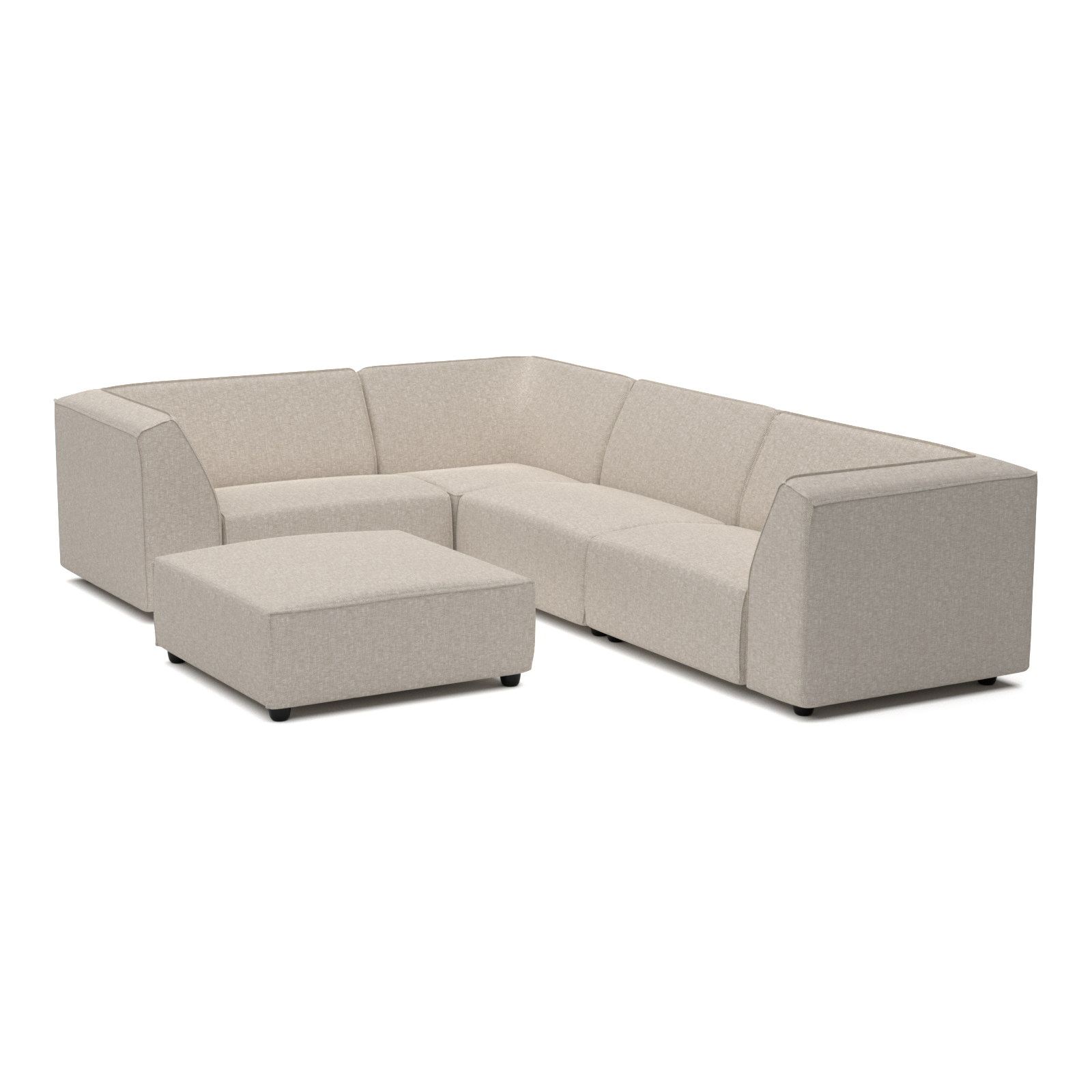 Chill lounge set 6-seater corner + hocker (left)