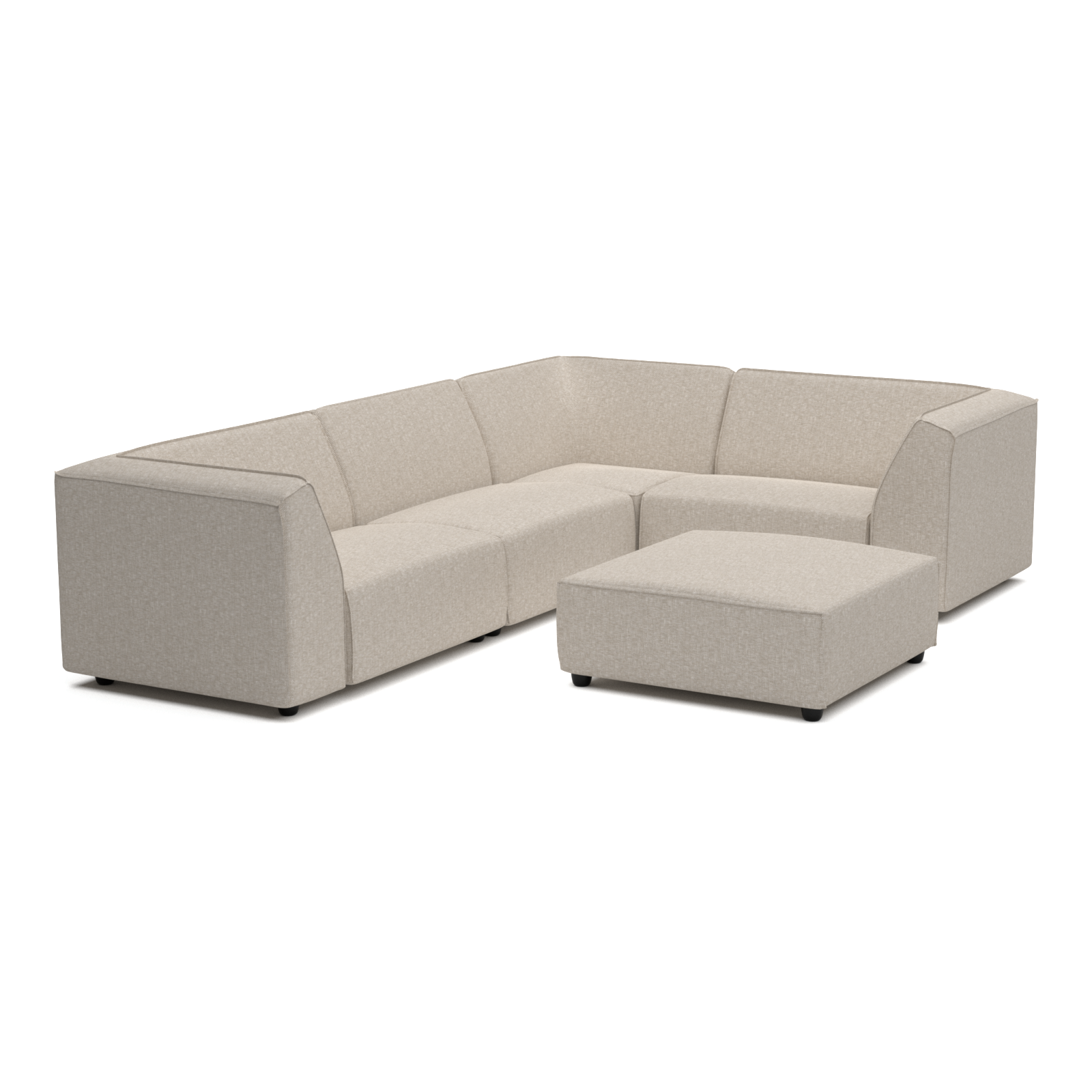 Chill lounge set 6-seater corner + hocker (right)